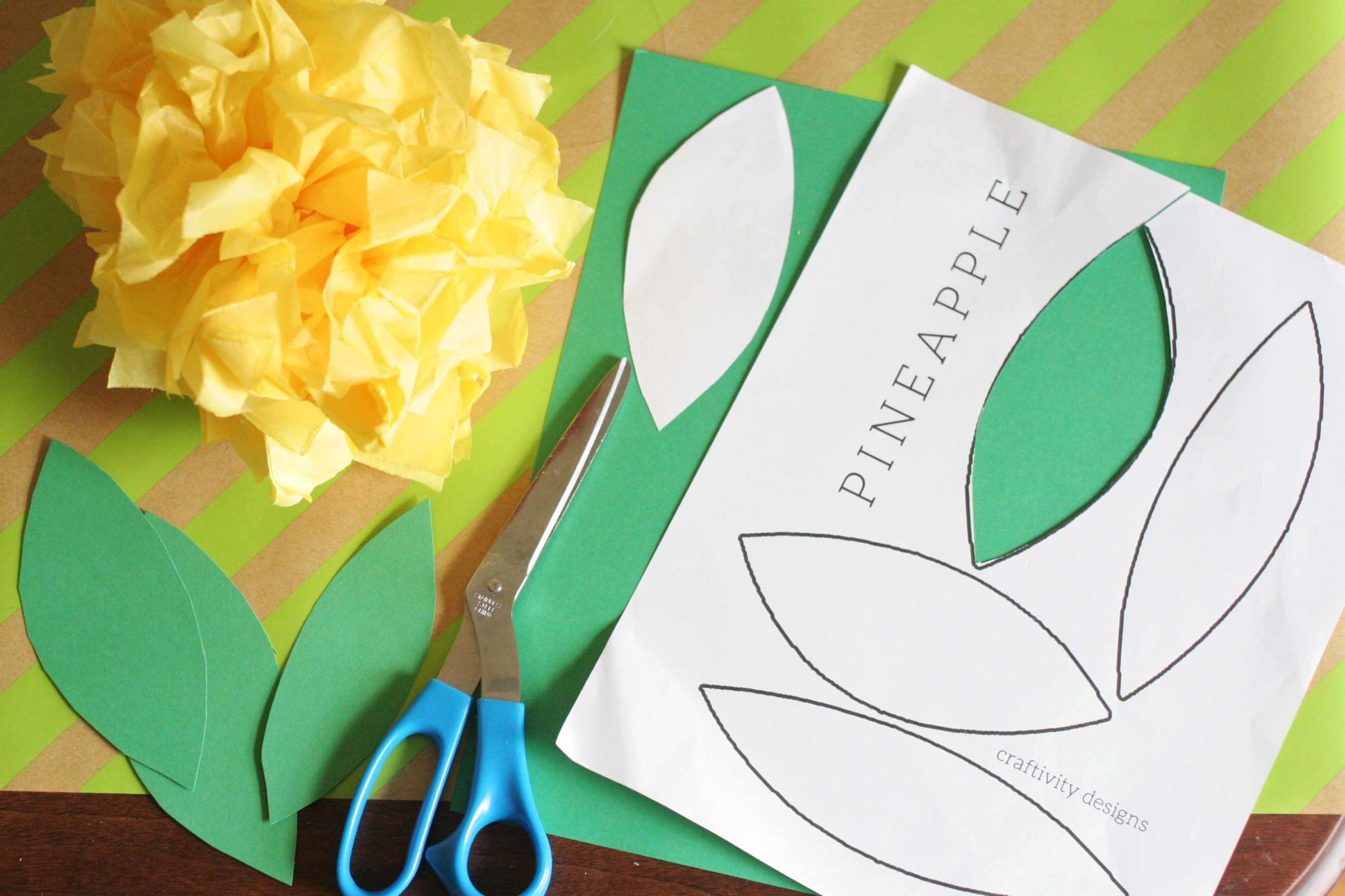 Free Printable Pineapple Leaf Template