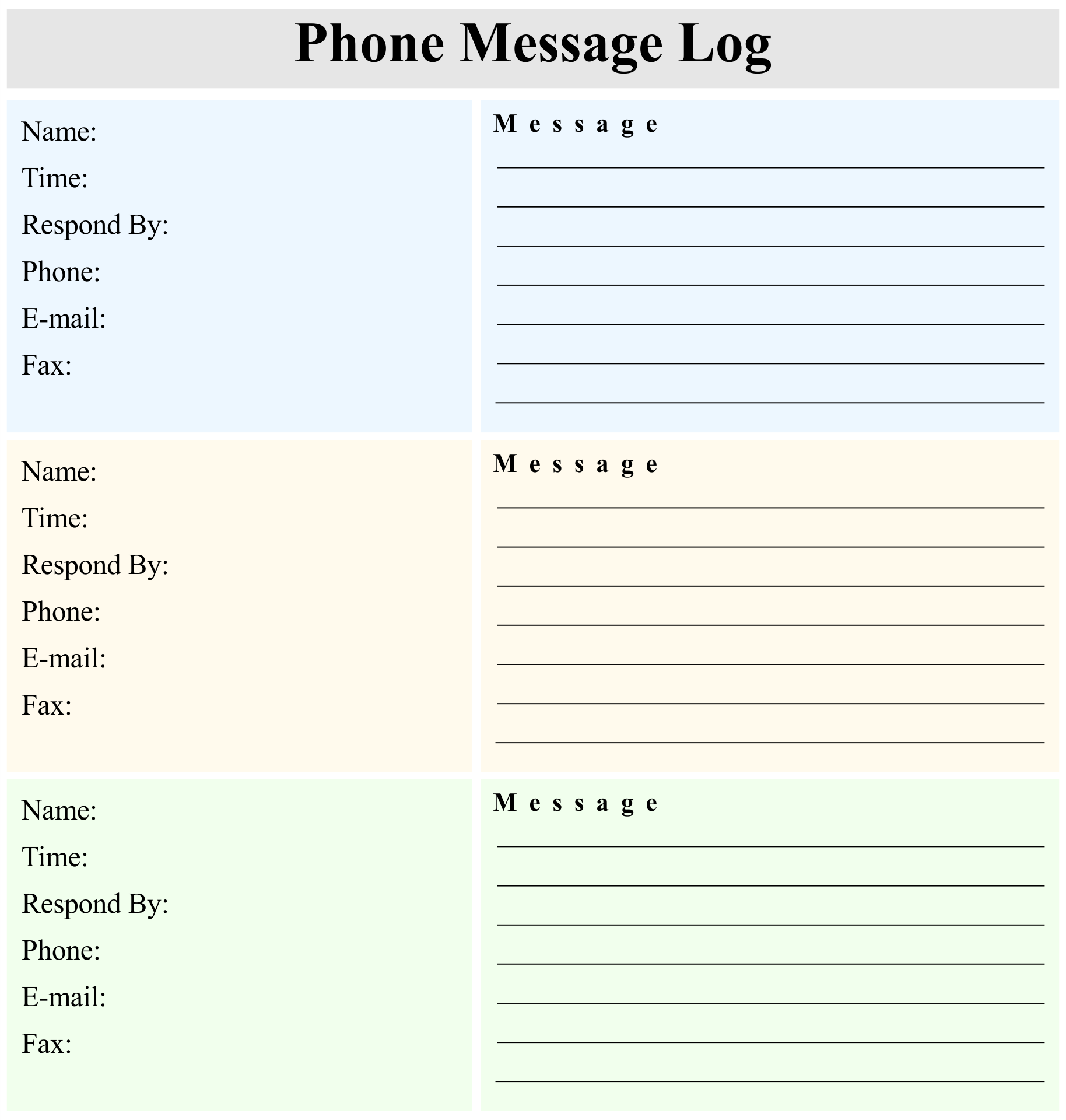 Telephone Message Template 10 Free PDF Printables Printablee