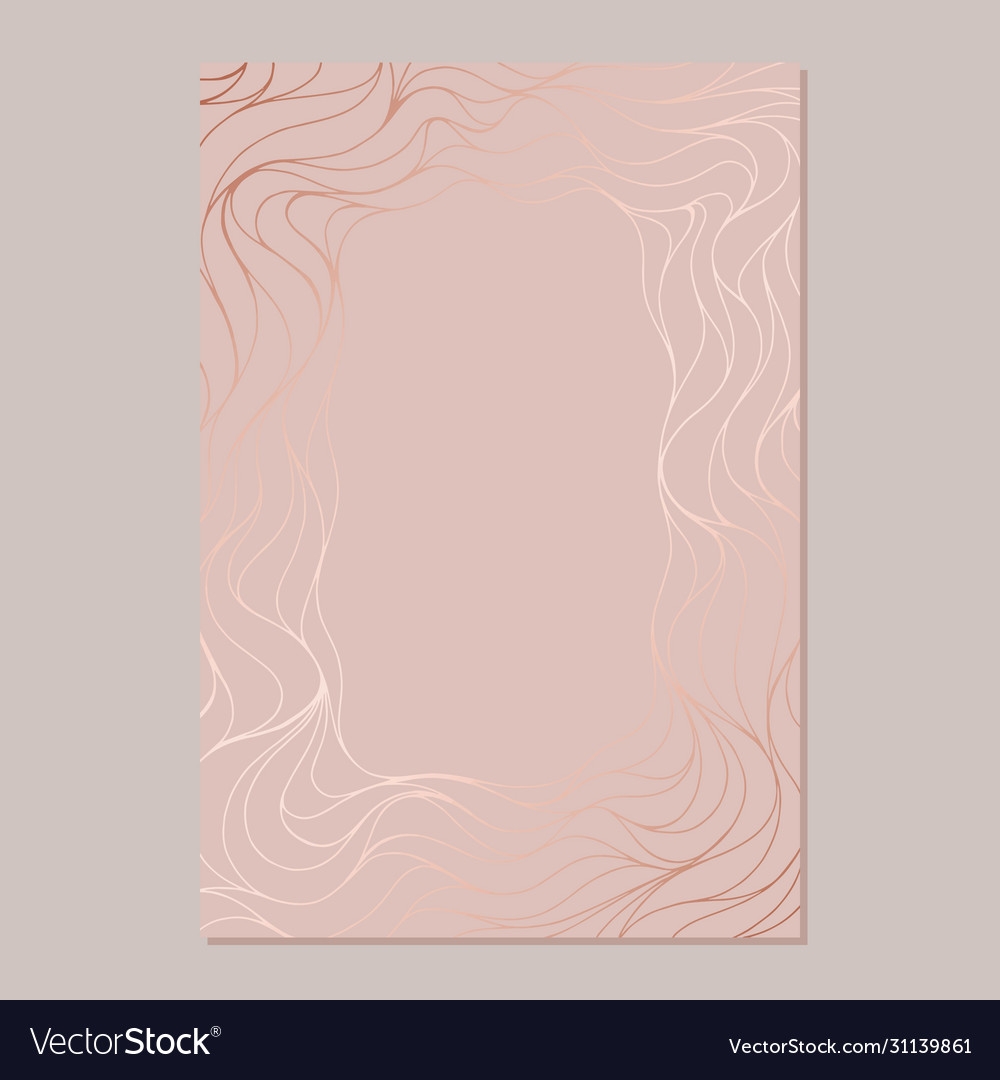 Template For Design Invitations Rose Gold Vector Image Template For Design Invitations Rose Gold Vector Image