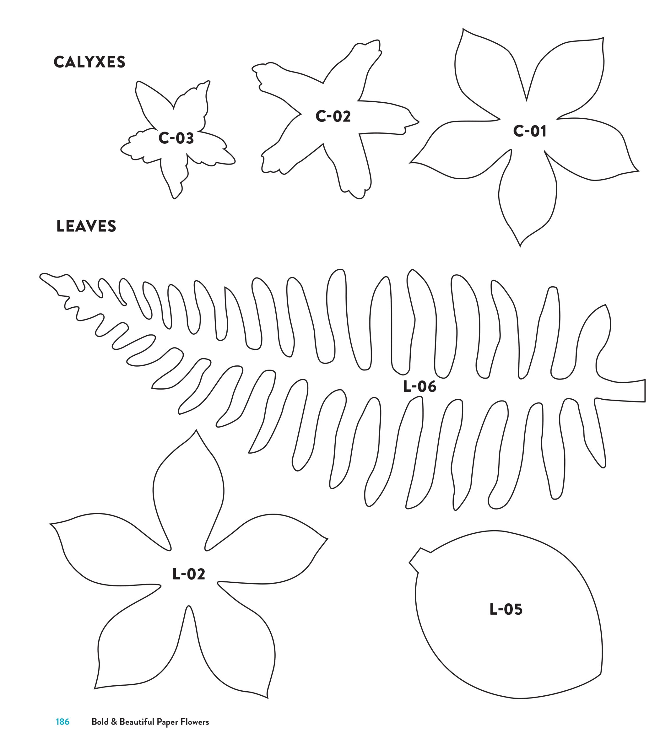 Free Printable Paper Flowers Leafs Template