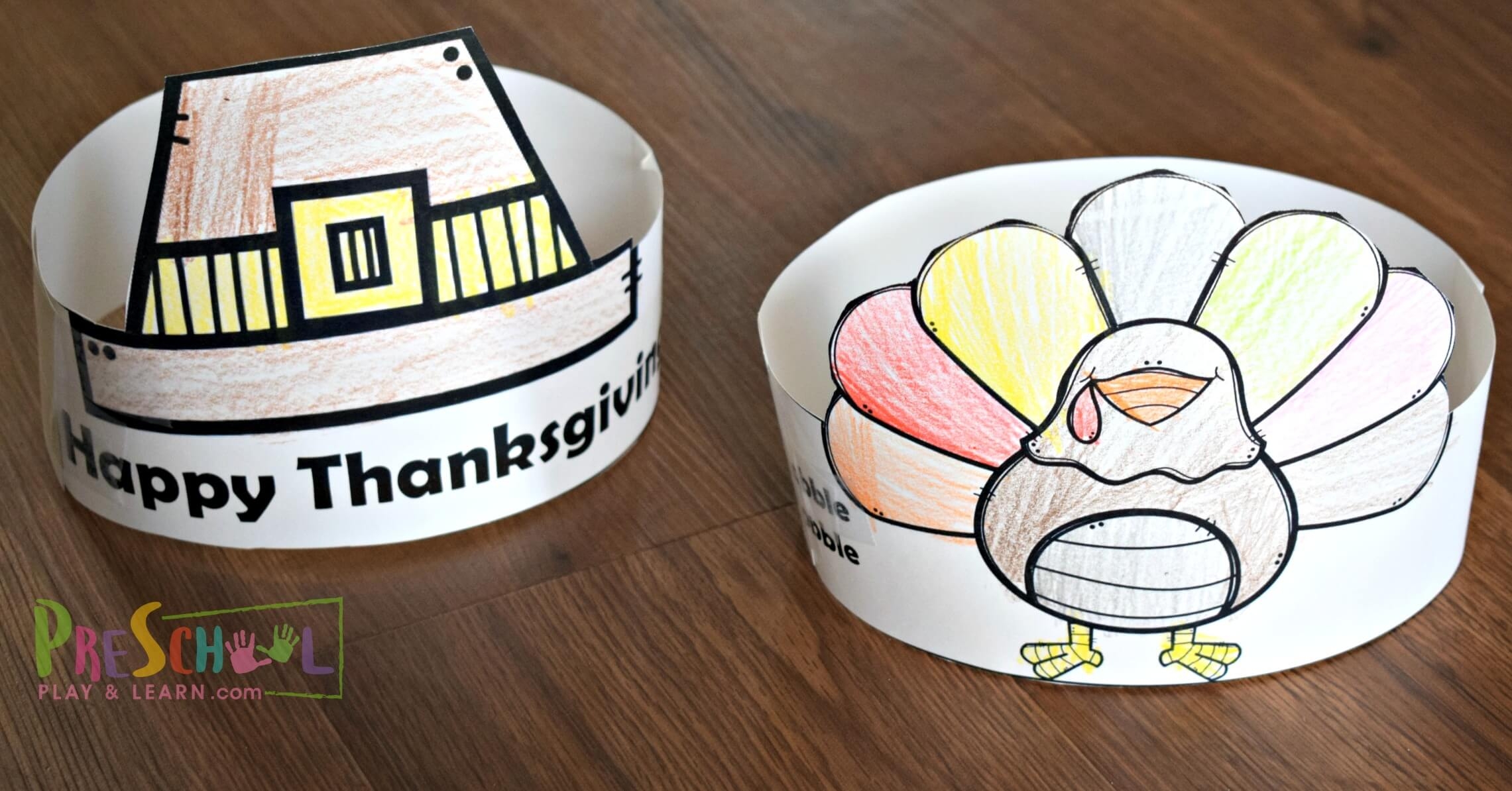 Thanksgiving Hats Free Printable Craft For Kids Thanksgiving Hats Free Printable Craft For Kids
