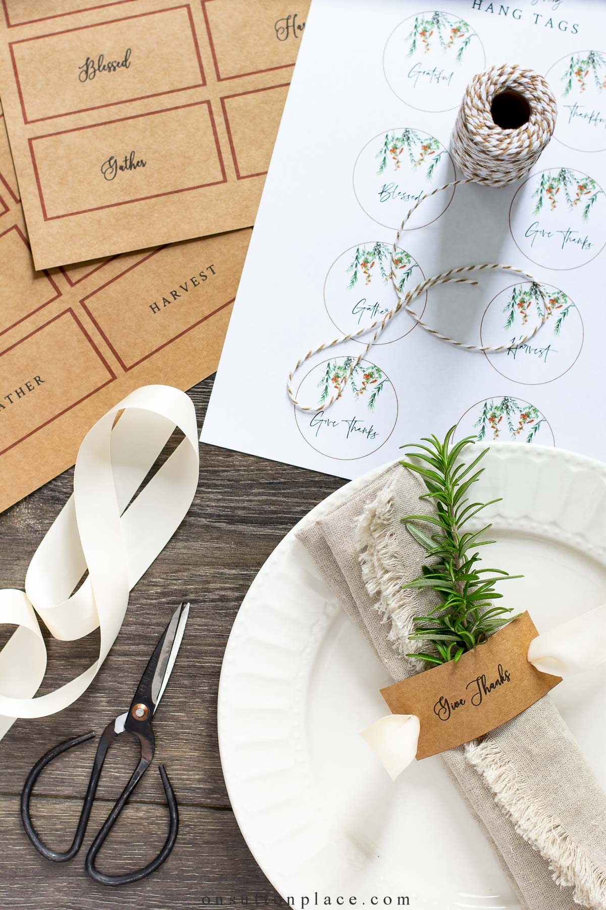 Thanksgiving Napkin Rings Free Printable On Sutton Place