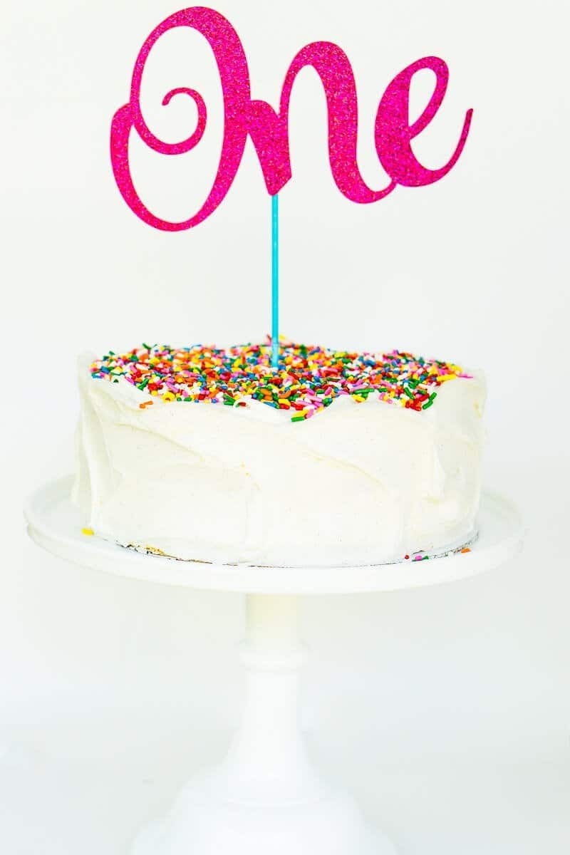 Free Printable One Cake Topper Template