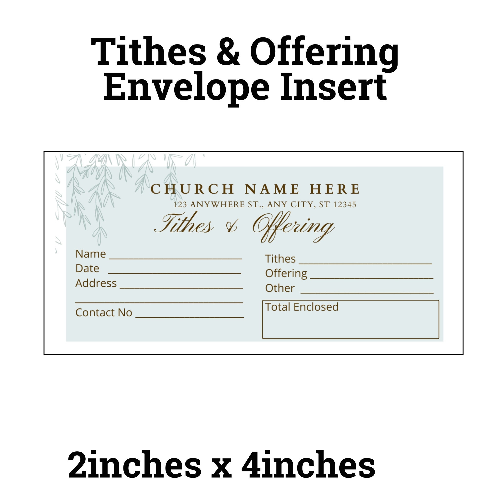 Free Printable Offering Church Envelope Templates