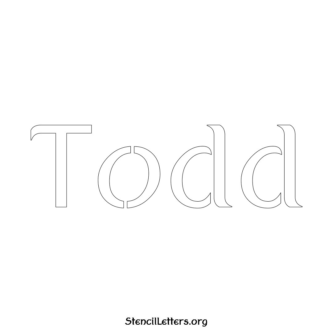 Todd Free Printable Family Name Stencils With 6 Unique Typography And Lettering Bridges Stencil Letters Org