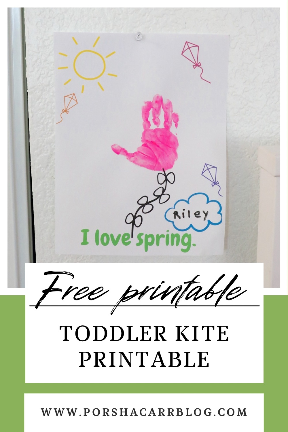 Toddler Kite Handprint Printable Porsha Carr Blog