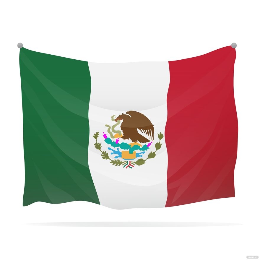 Traditional Mexican Flag Vector In Illustrator SVG JPG EPS PNG Download Template Traditional Mexican Flag Vector In Illustrator SVG JPG EPS PNG Download Template