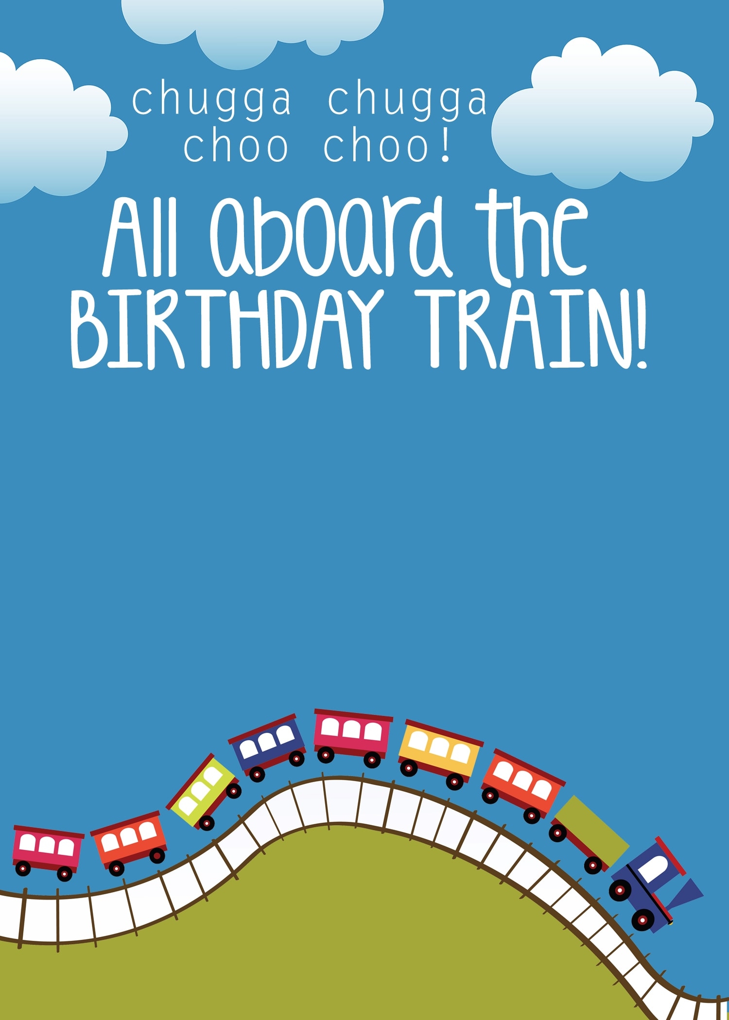 Free Printable Party Train Signs Template