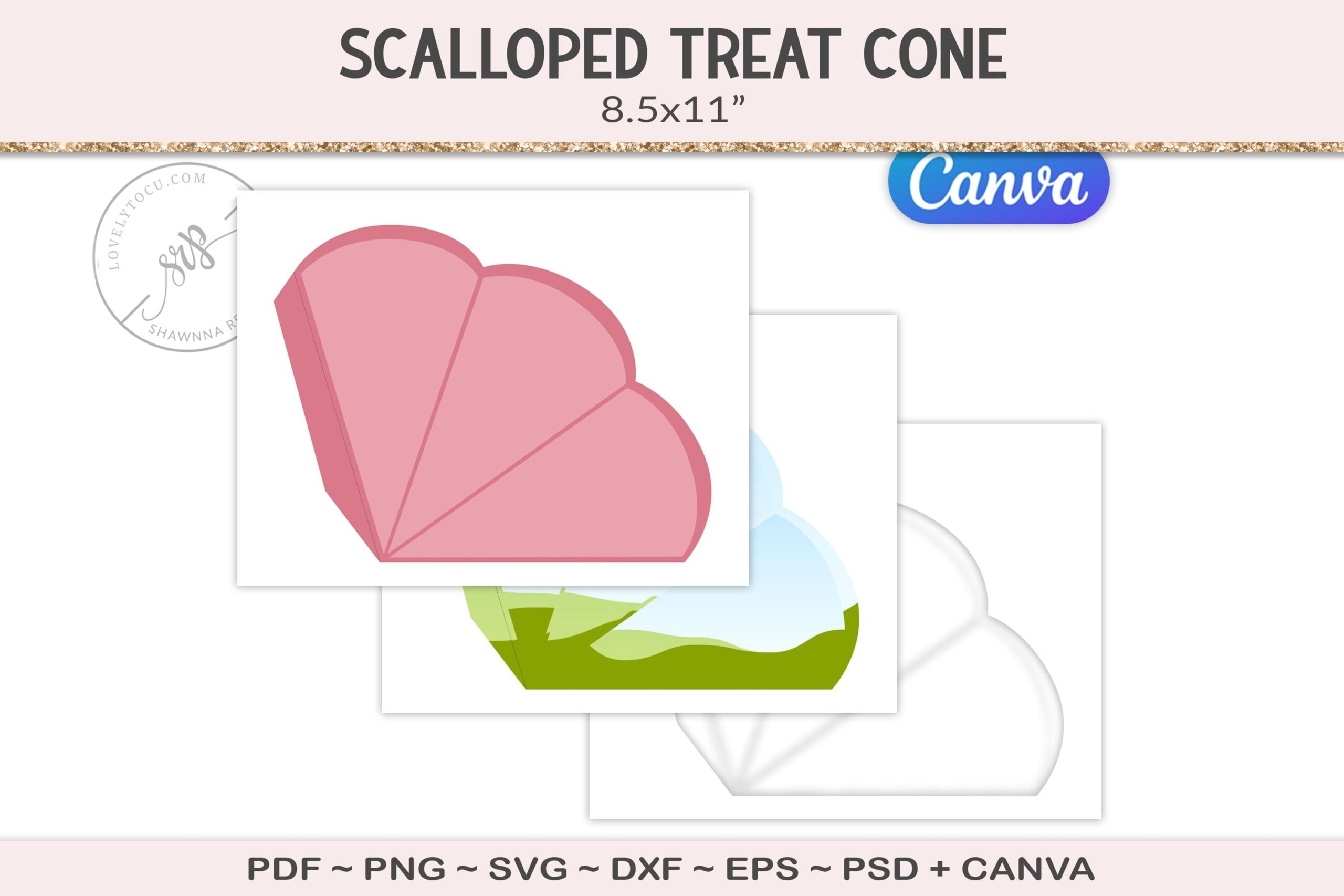Treat Cone Template PSD SVG Canva 3595070 Treat Cone Template PSD SVG Canva 3595070