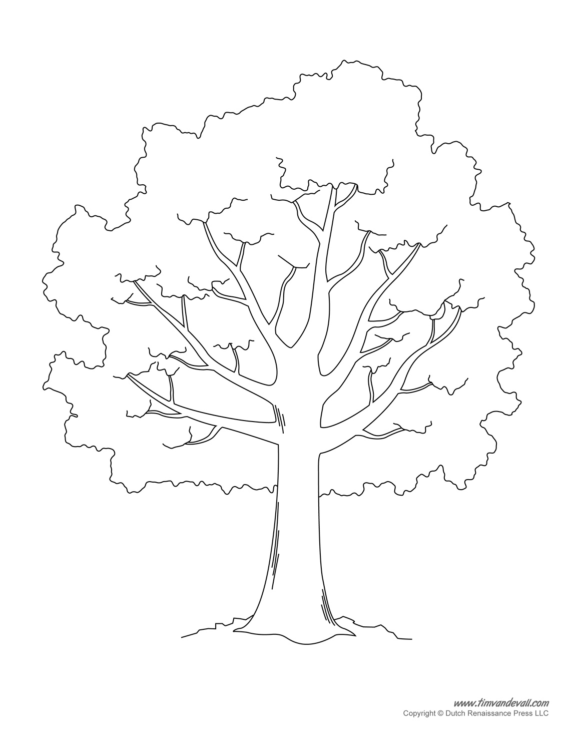 Free Printable Large Tree Template