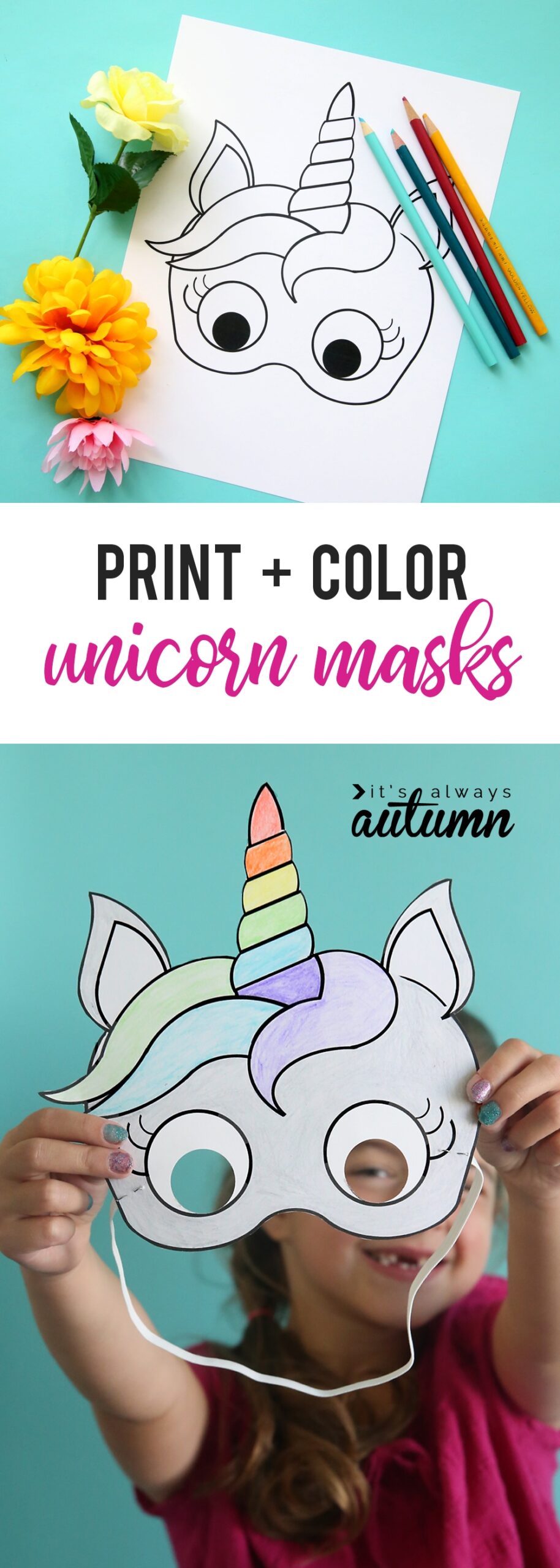 Unicorn Masks To Print And Color free Printable It s Always Autumn Unicorn Masks To Print And Color free Printable It s Always Autumn