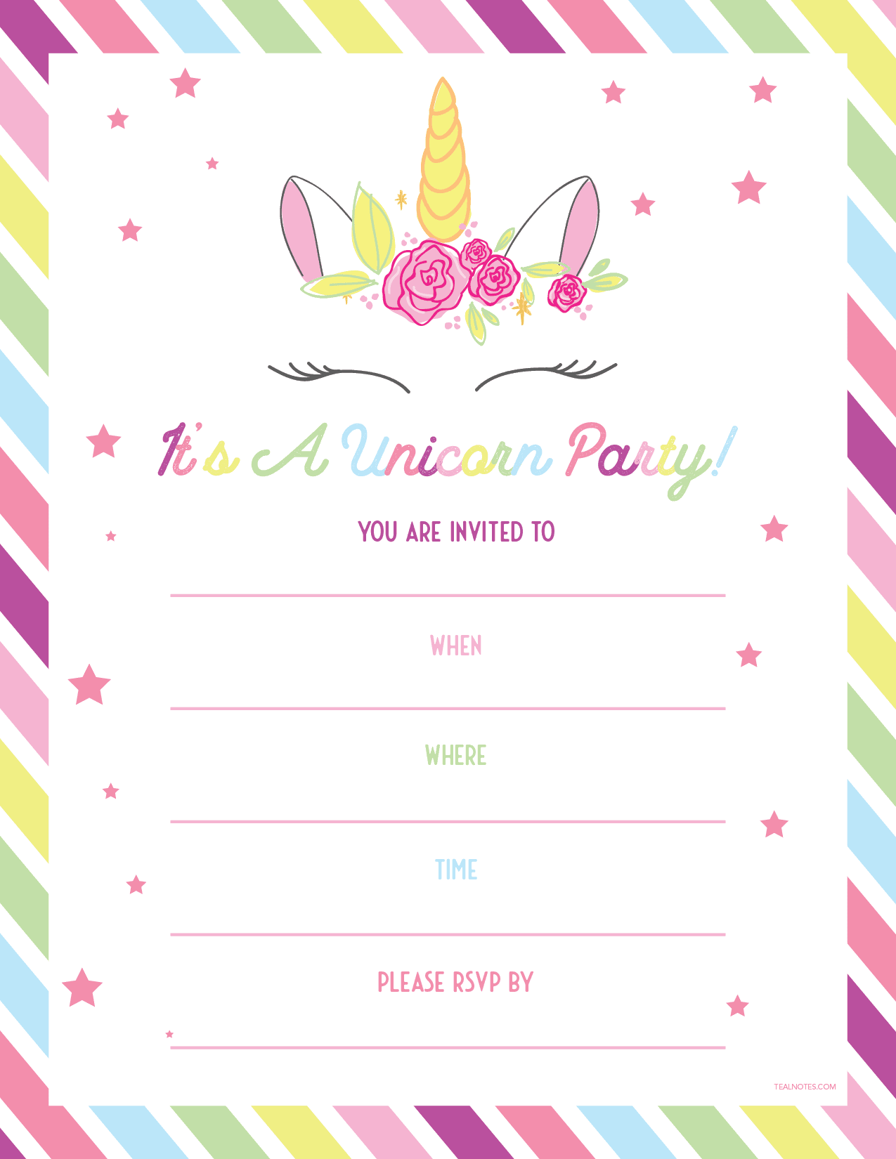 Unicorn Templates 17 Free Unicorn Printables For Your Next Craft 