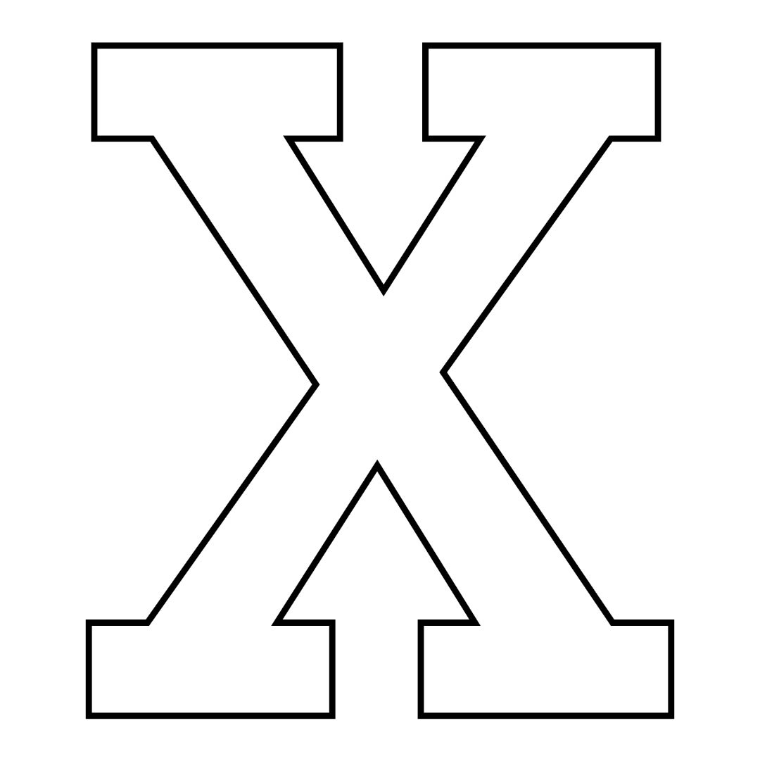 Free Printable Letter X Template