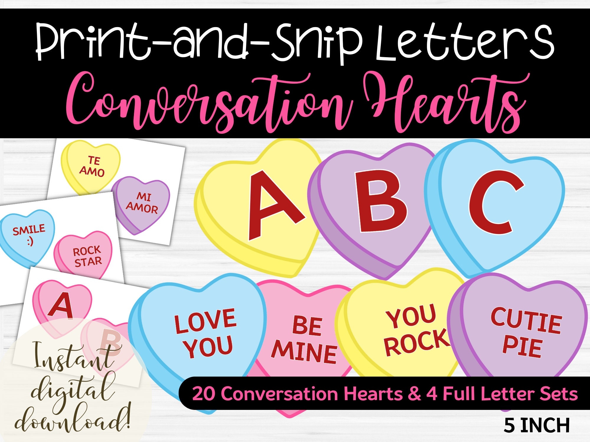 Free Printable Printable Template Conversation Hearts Free Printable Printable Template Conversation Hearts