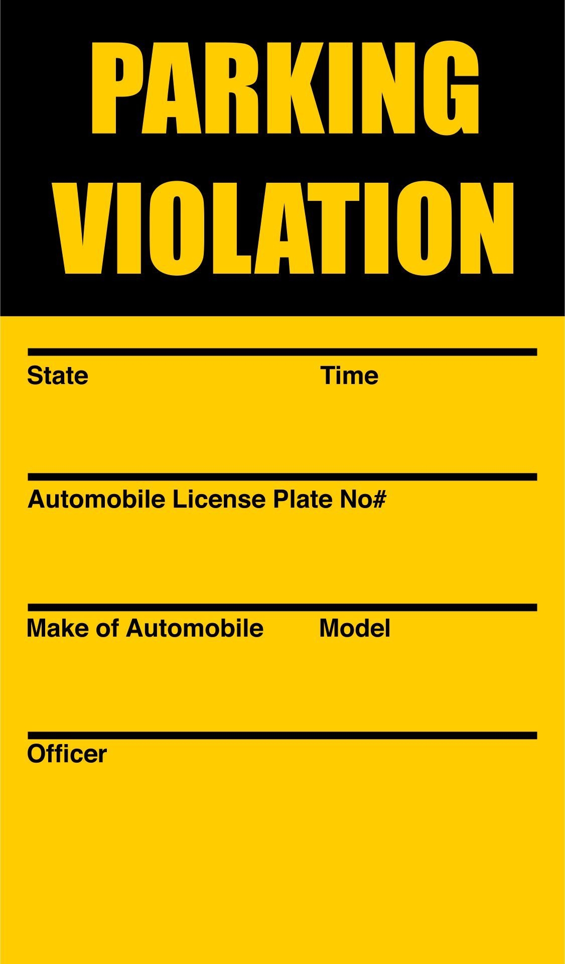 Free Printable Parking Violation Notice Template