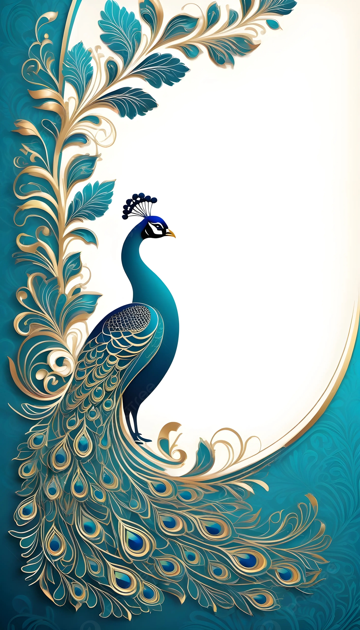 Wedding Card Peacock Design Background Wallpaper Image For Free Download Pngtree