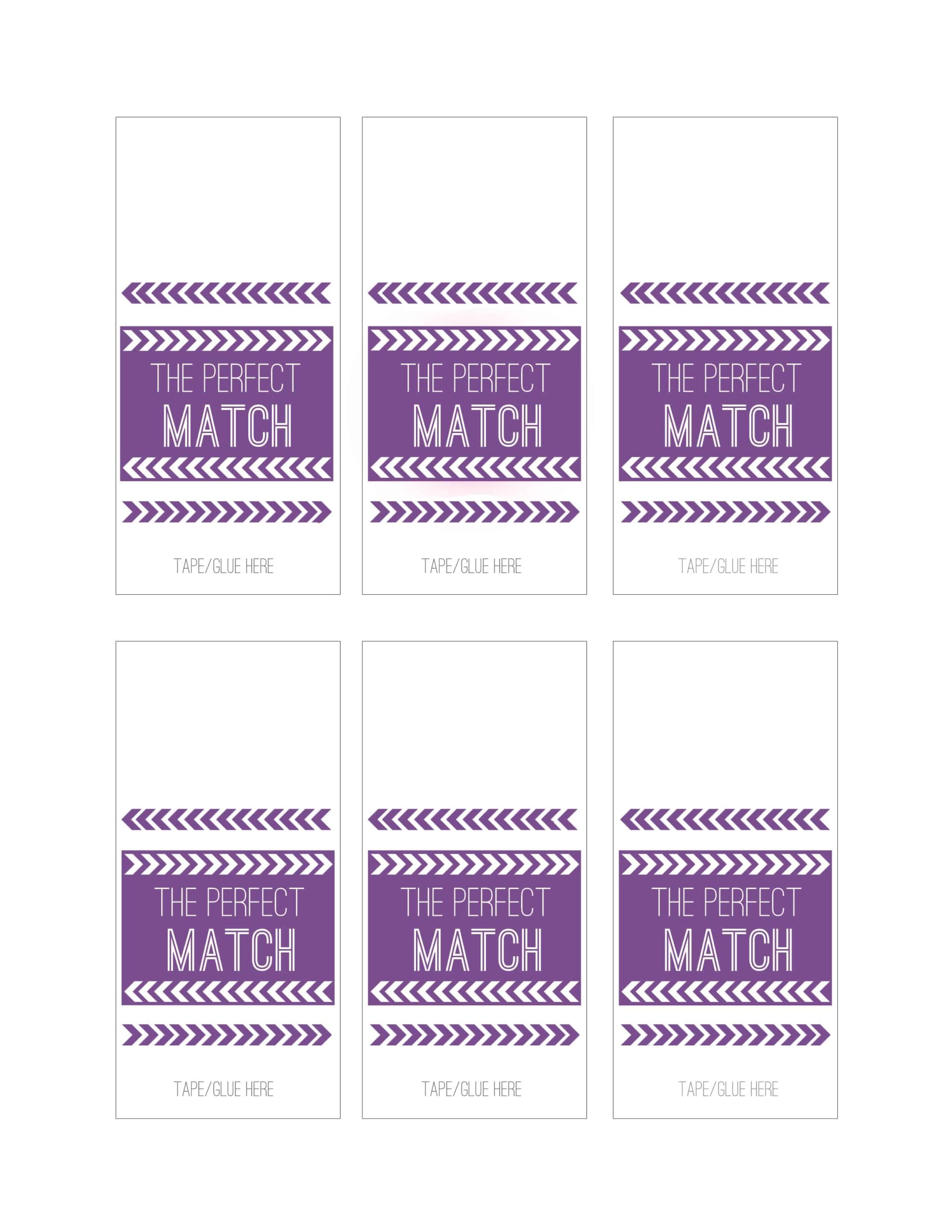 Free Printable Matchbox Label Template