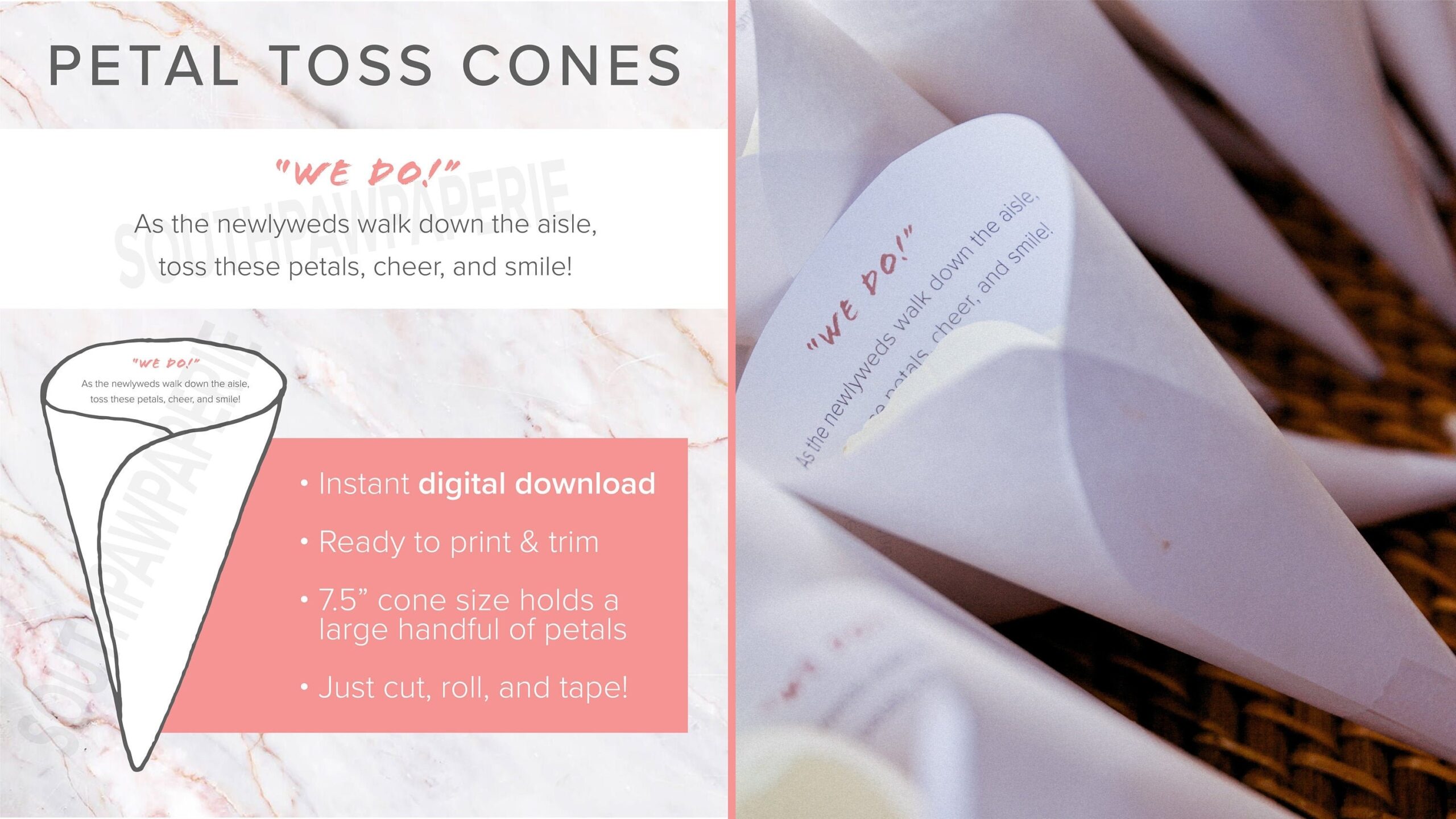 Free Printable Petal Cone Template