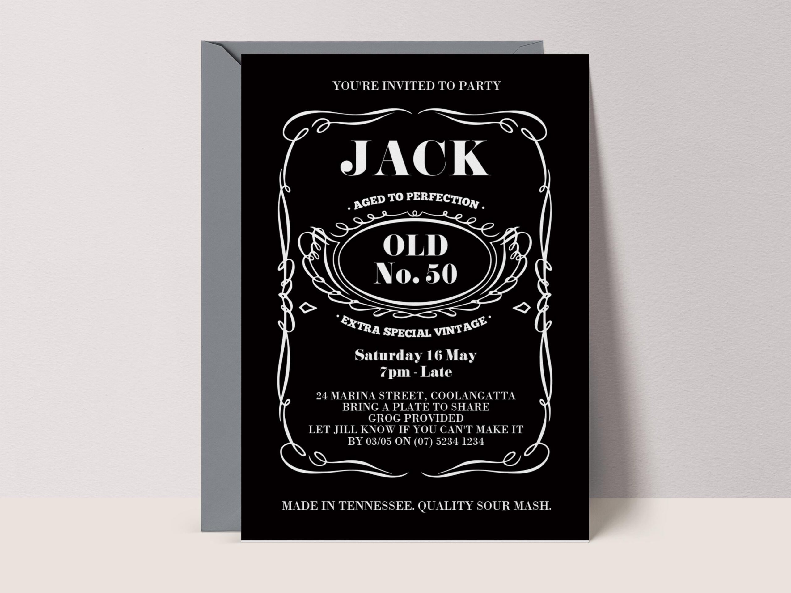 Whiskey Birthday Invitation Template Men Birthday Invitation 