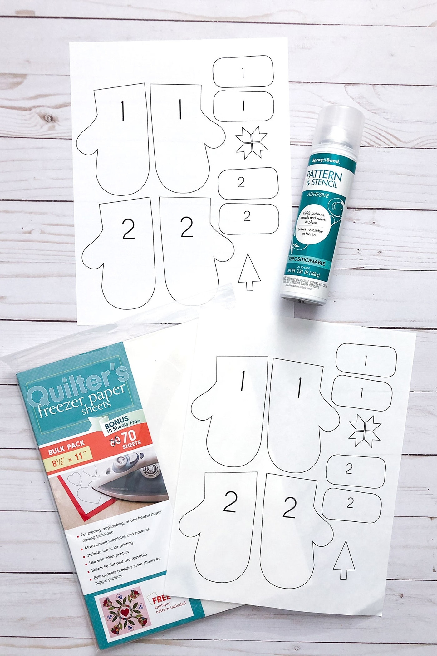Free Printable Mitten Ornament Templates
