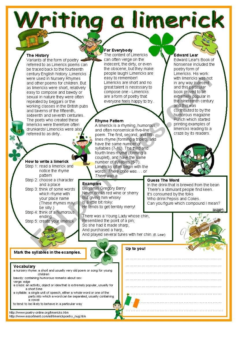 Free Printable Limerick Template