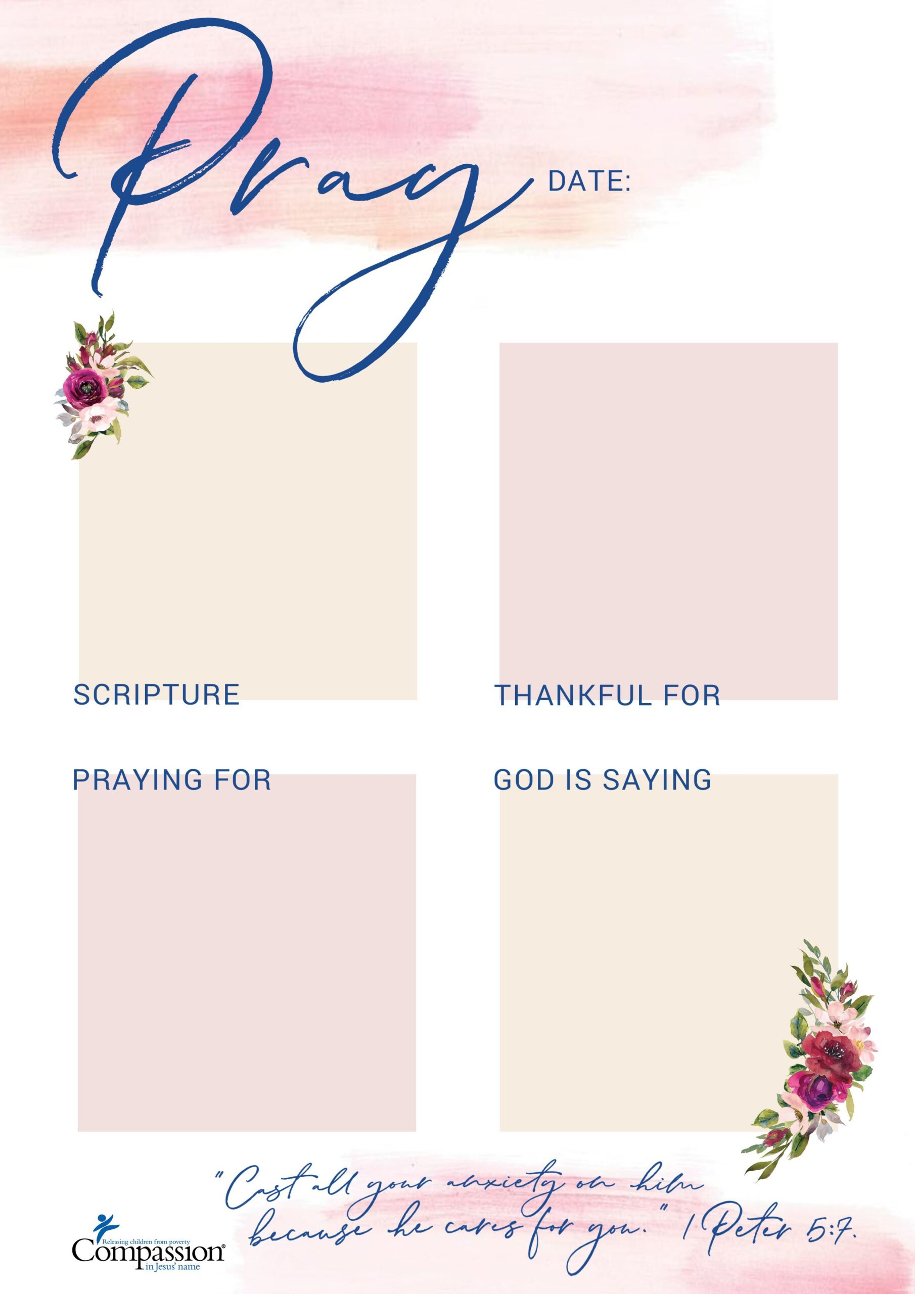 Your Free Prayer Journal Templates Compassion UK Your Free Prayer Journal Templates Compassion UK