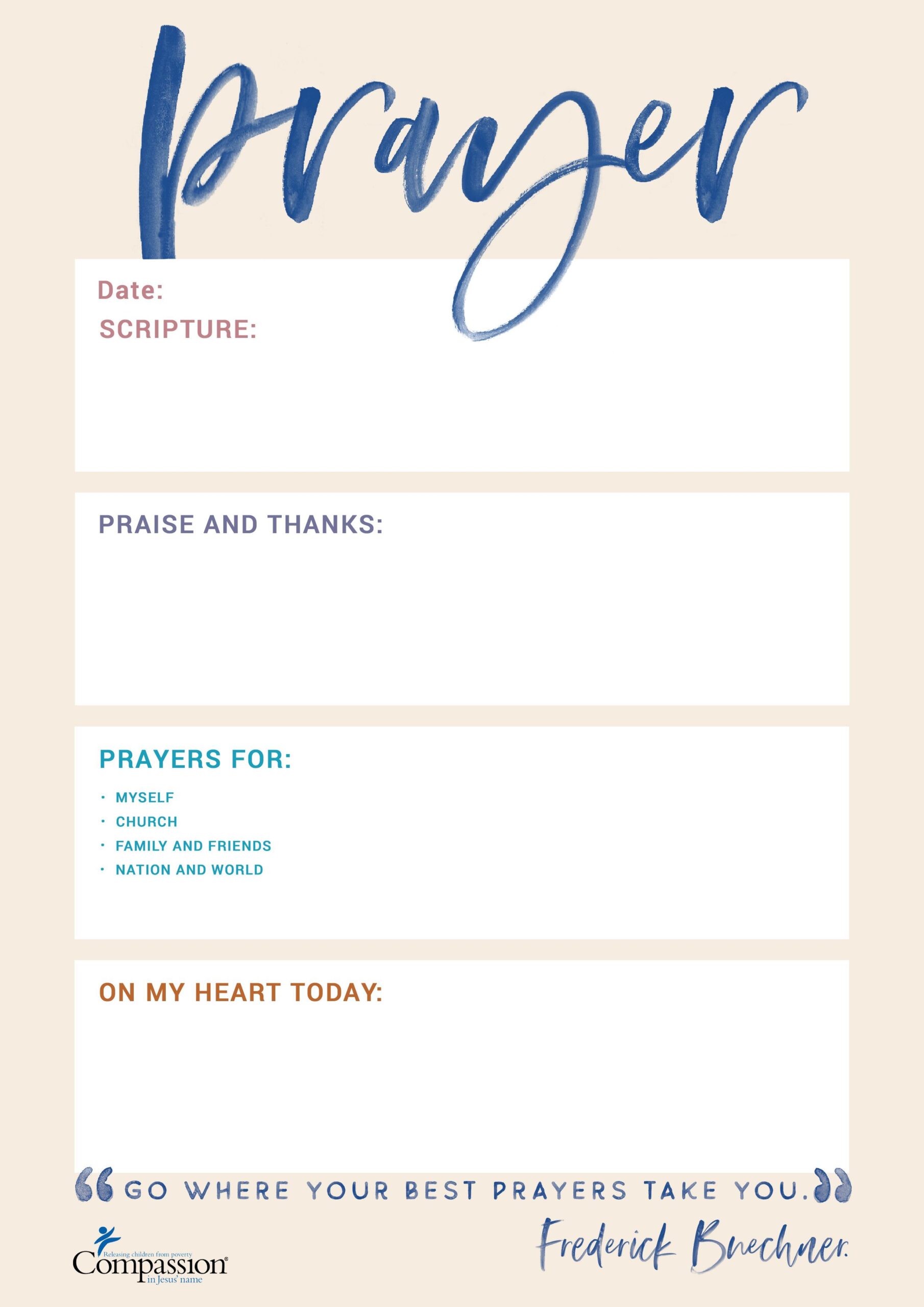 Free Printable Prayer Journal Templates