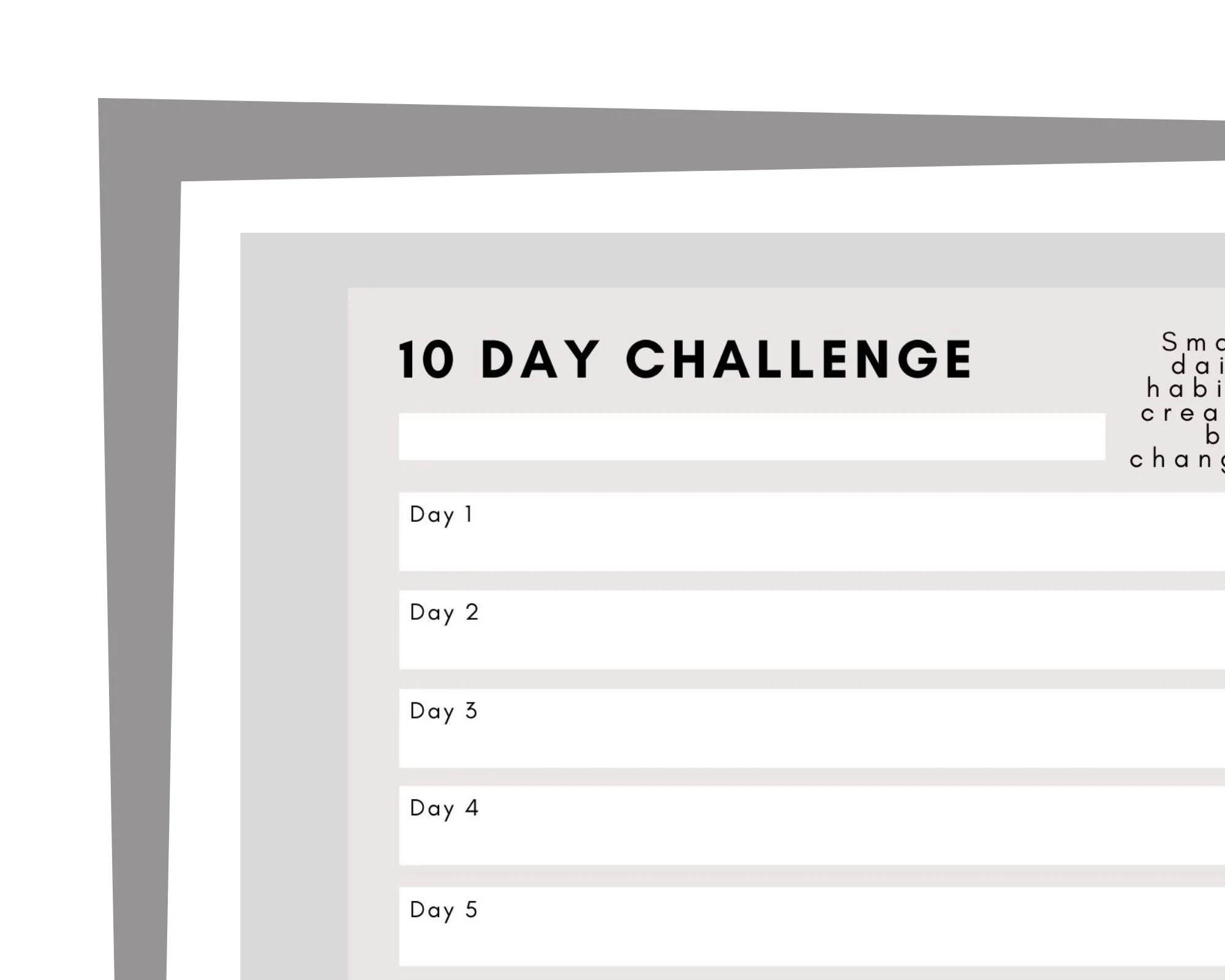 10 Day Challenge Printable Goal Tracker weight Loss Planner Habit Tracker Fitness Planner 10 day Etsy