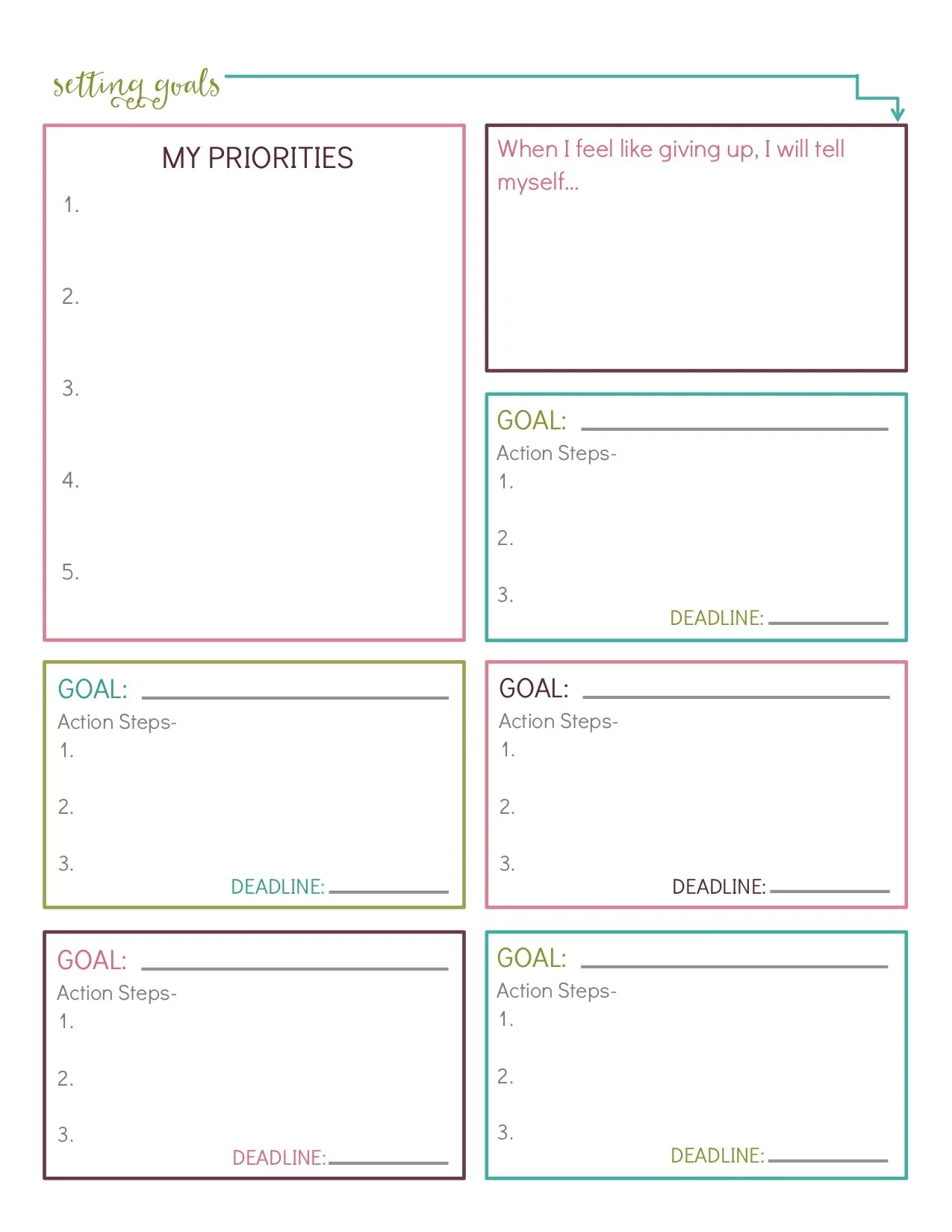 10 Free Printable Goal Setting Worksheets Parade