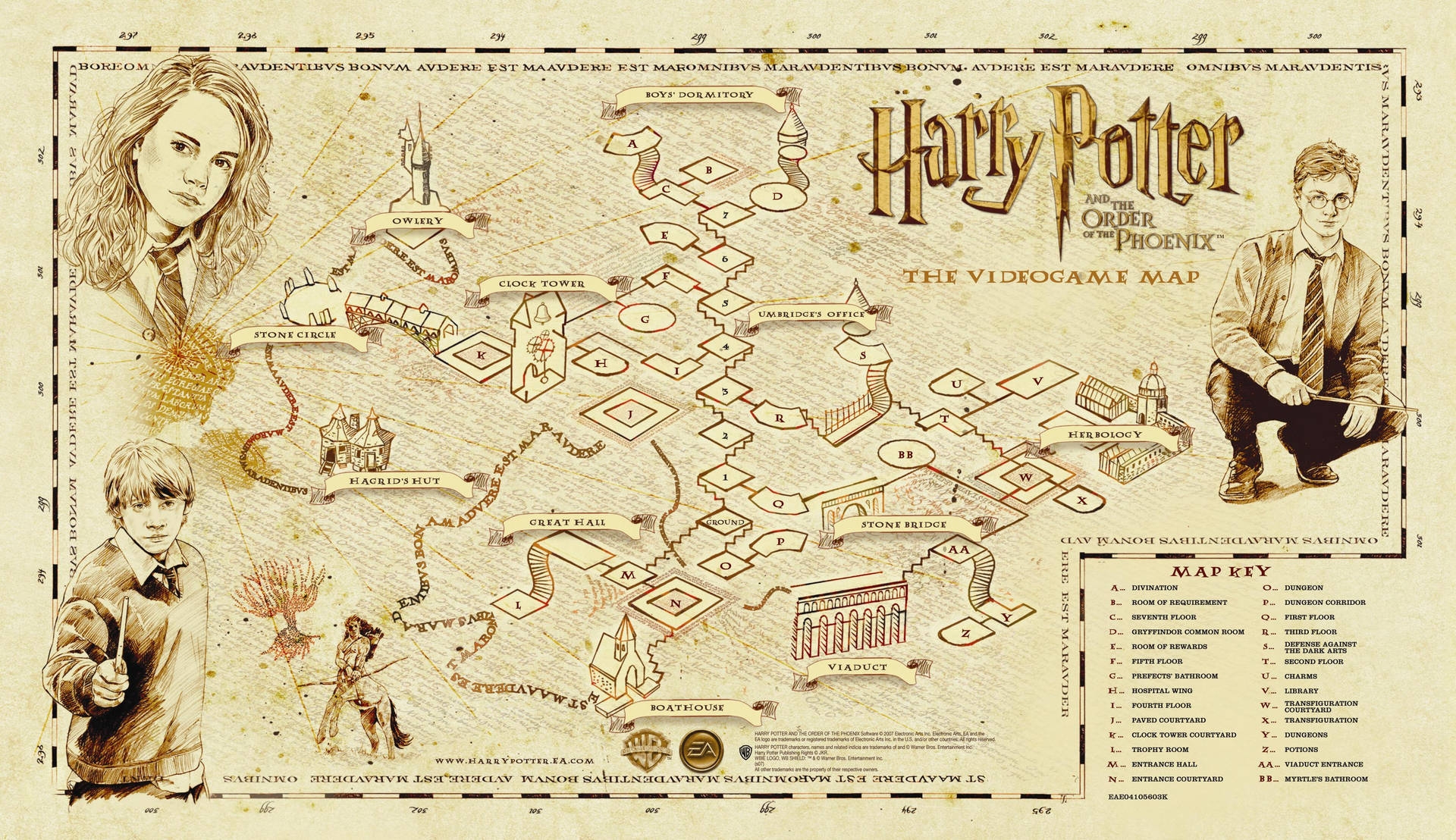 Free Printable Marauders Map