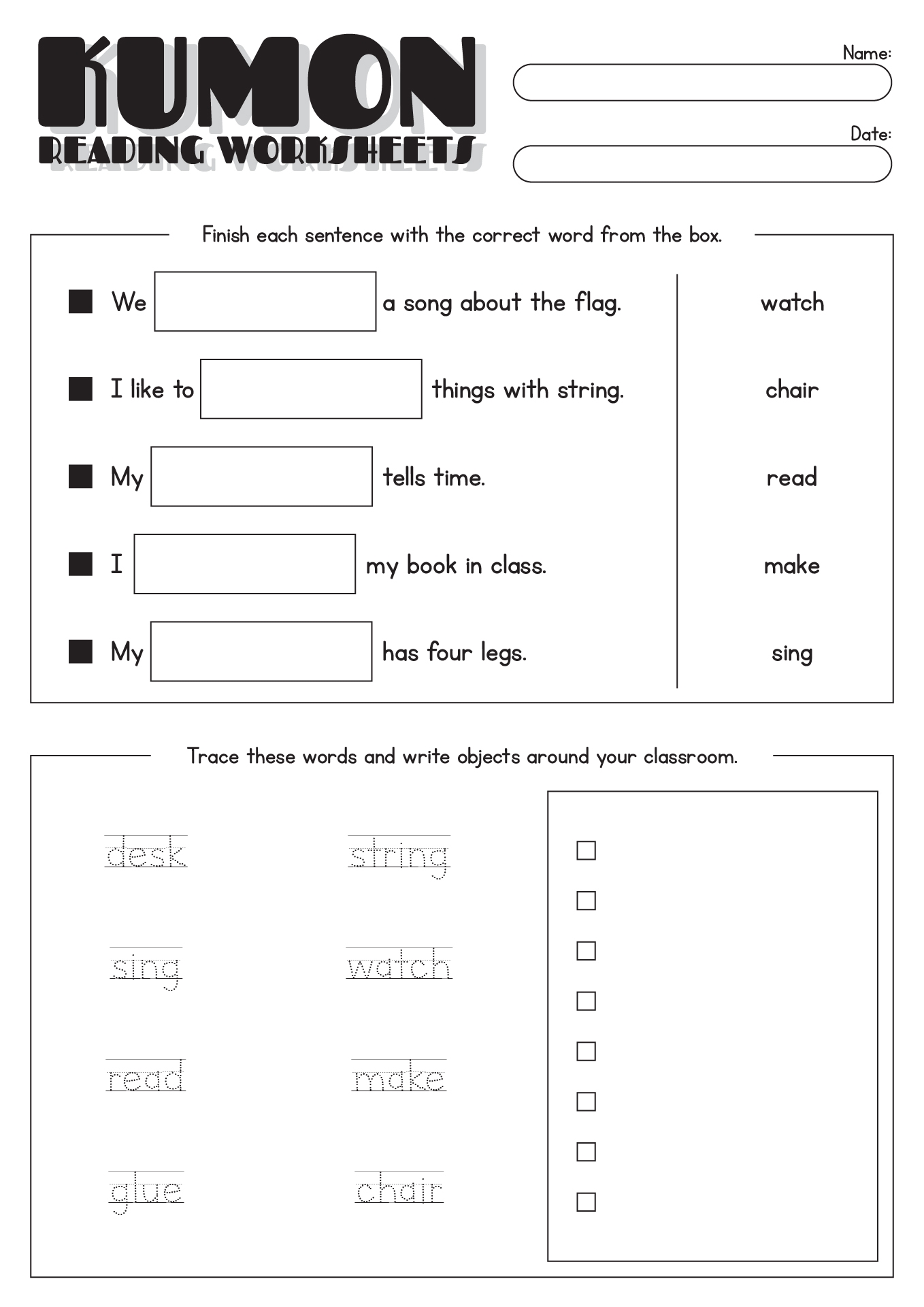 Printable Kumon English Worksheets Pdf