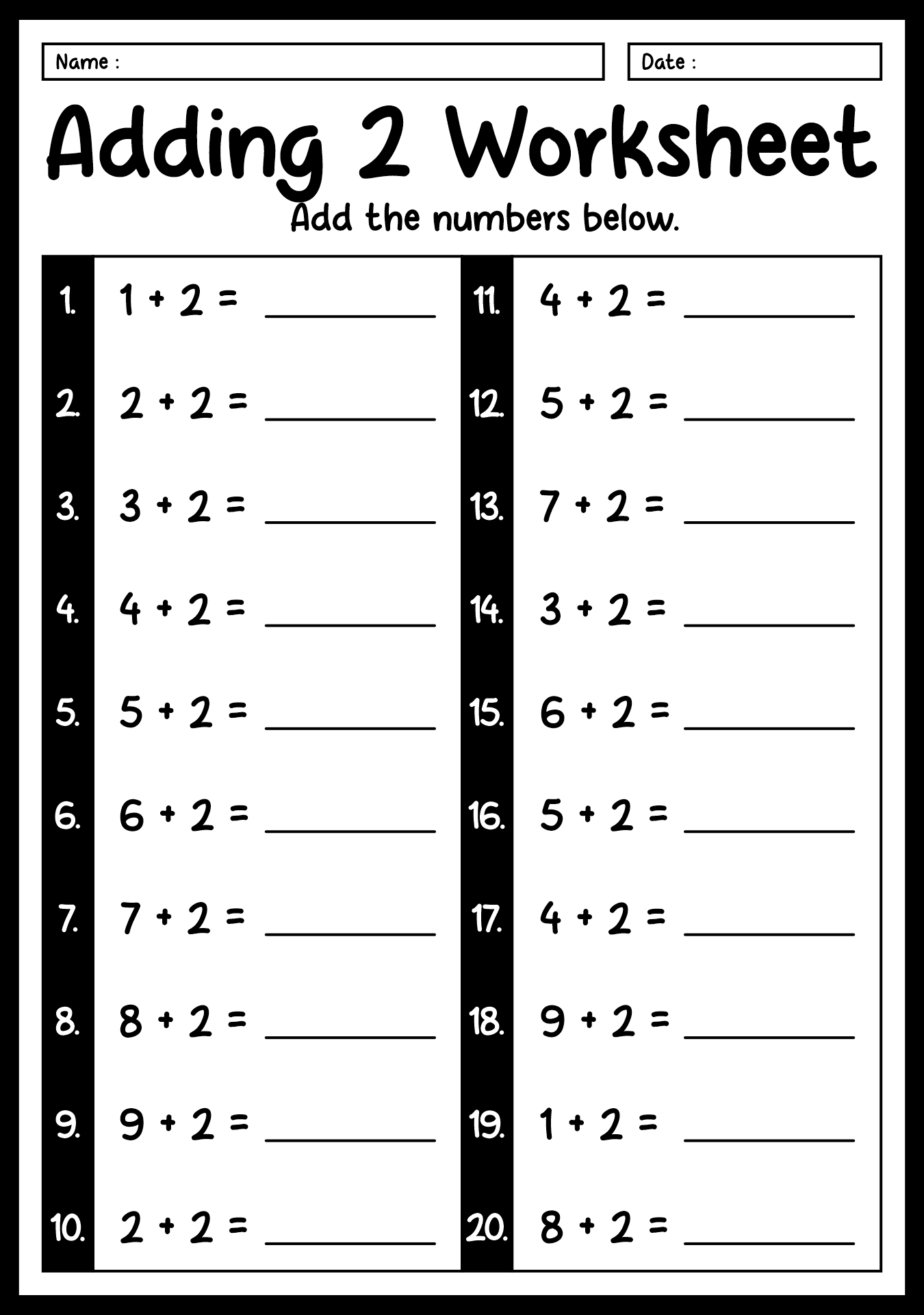 Printable Kumon Worksheets