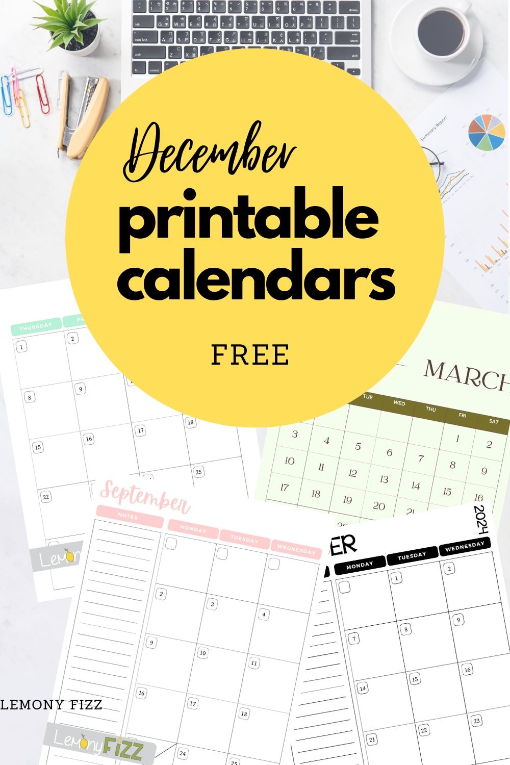 15 Printable December Calendars Organize Your End Of The Year