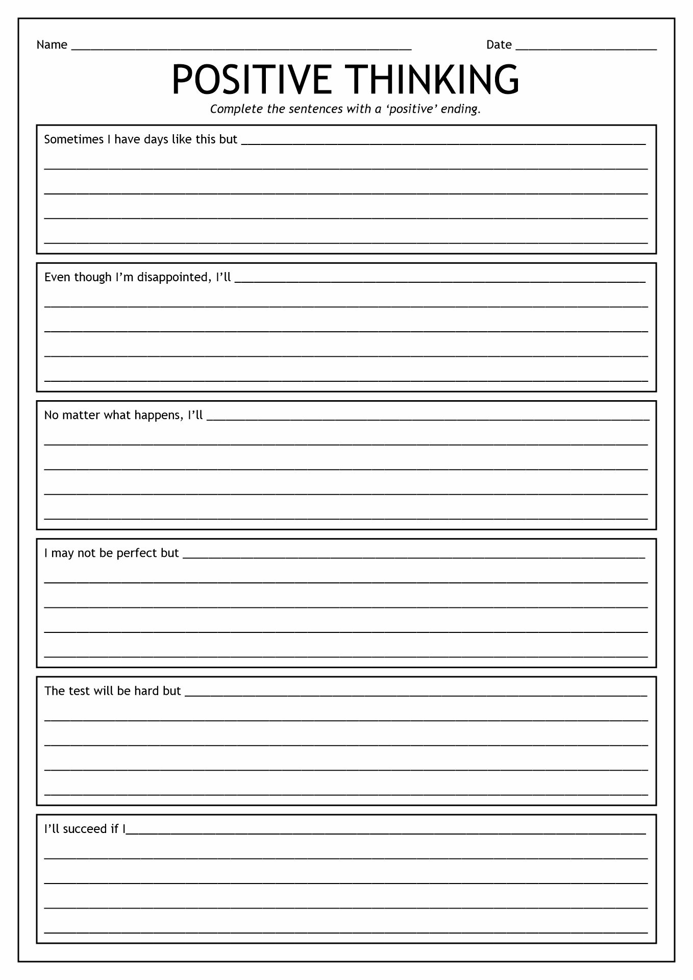 16 Positive Self Talk Worksheets Free PDF At Worksheeto