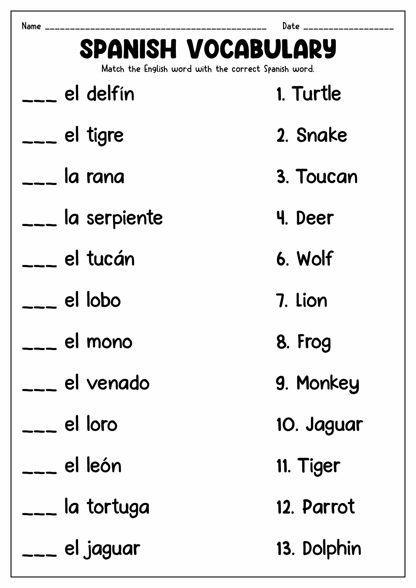 18 A Personal In Spanish Worksheet Free PDF At Worksheeto