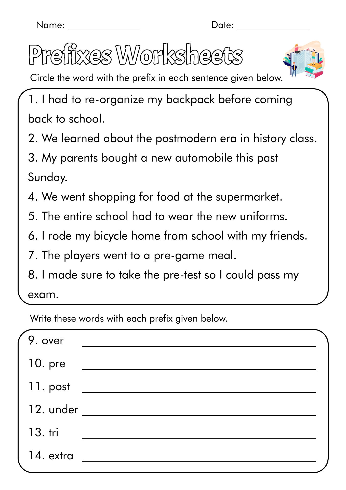 19 Free Printable Prefix Worksheets 4th Grade Free PDF At Worksheeto
