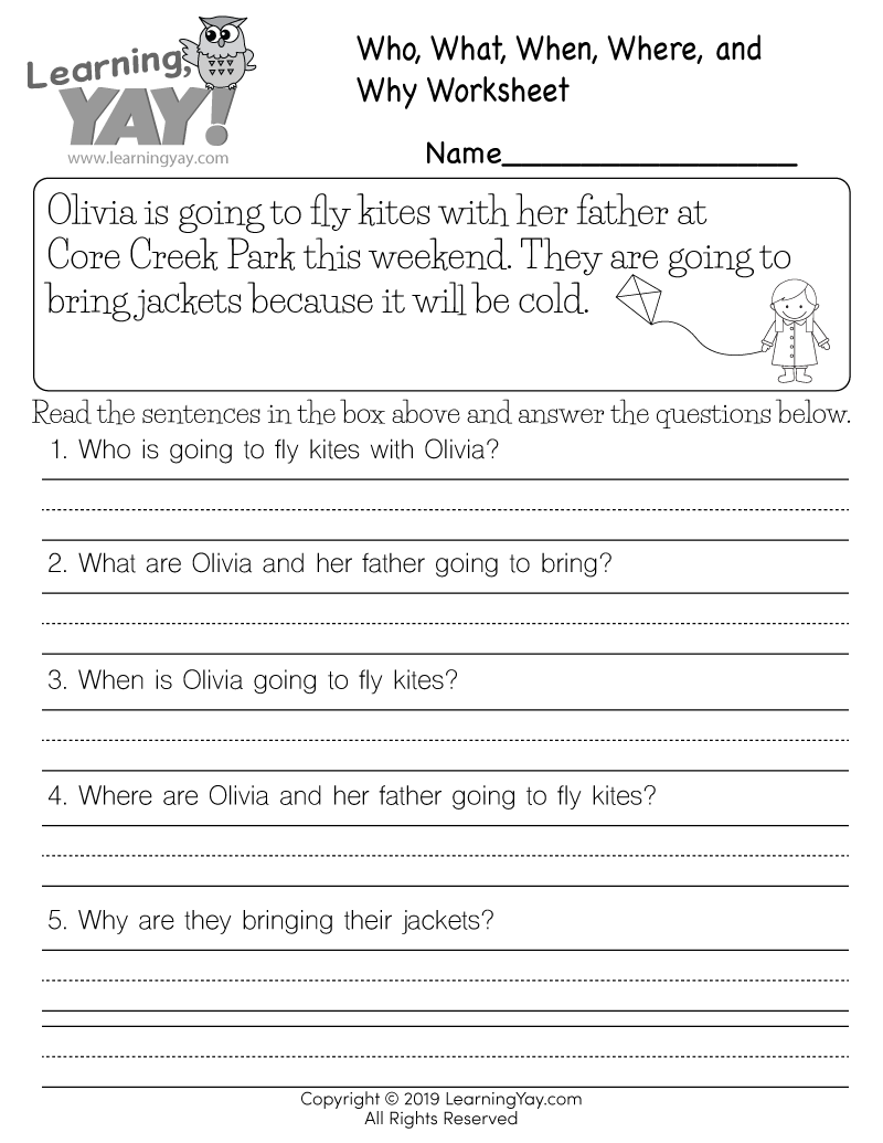 Free Printable Language Worksheets