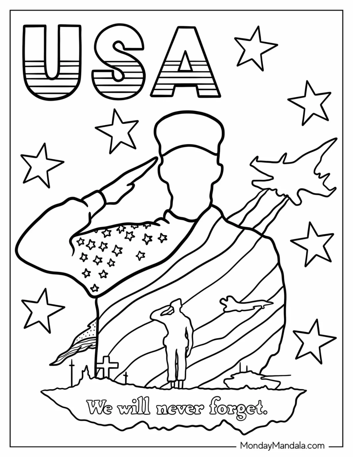 20 Memorial Day Coloring Pages Free PDF Printables 