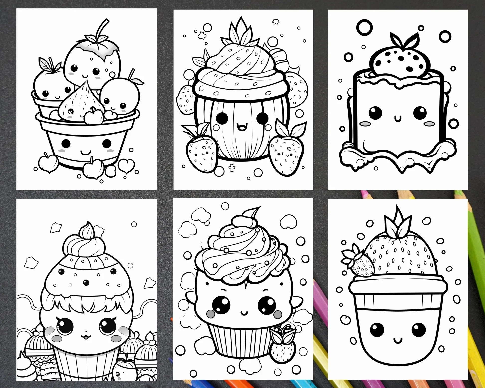 200 Kawaii Food Coloring Pages For Kids Fun Homeschool Activities Pr RASPIEE