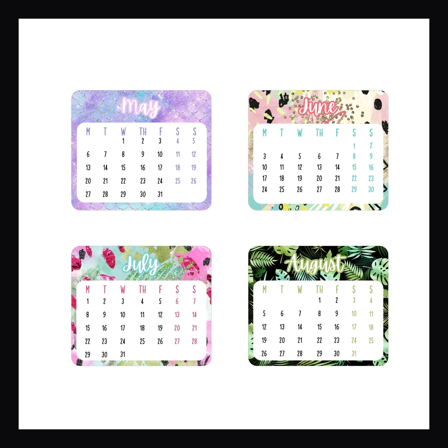 2024 Mini Monthly Calendar Stickers The Tipsy Narwhal 2024 Mini Monthly Calendar Stickers The Tipsy Narwhal