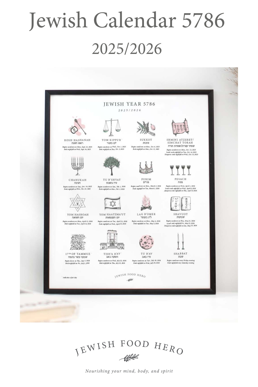 2025 2026 Jewish Calendar 25 