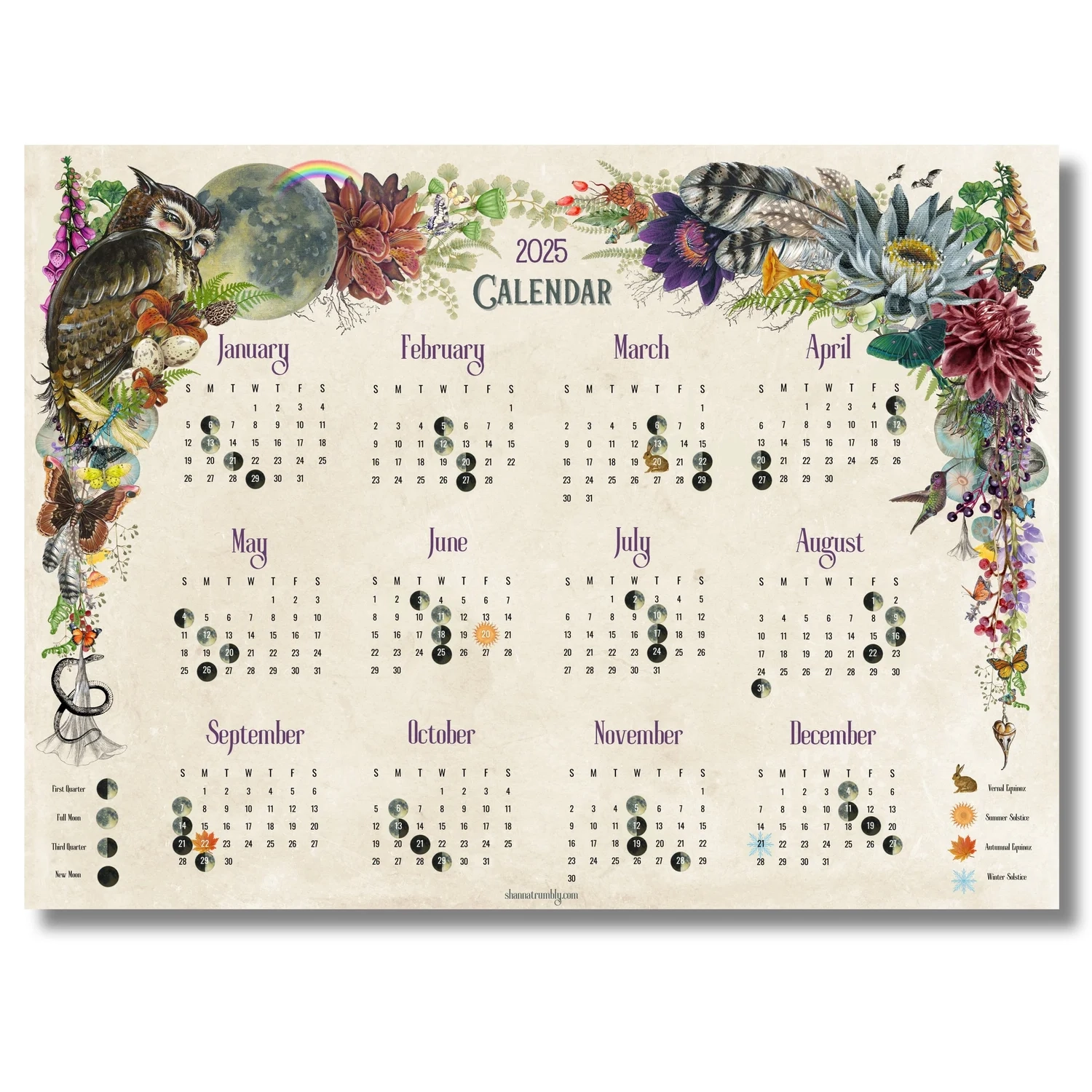 Lunar Calendar Printable