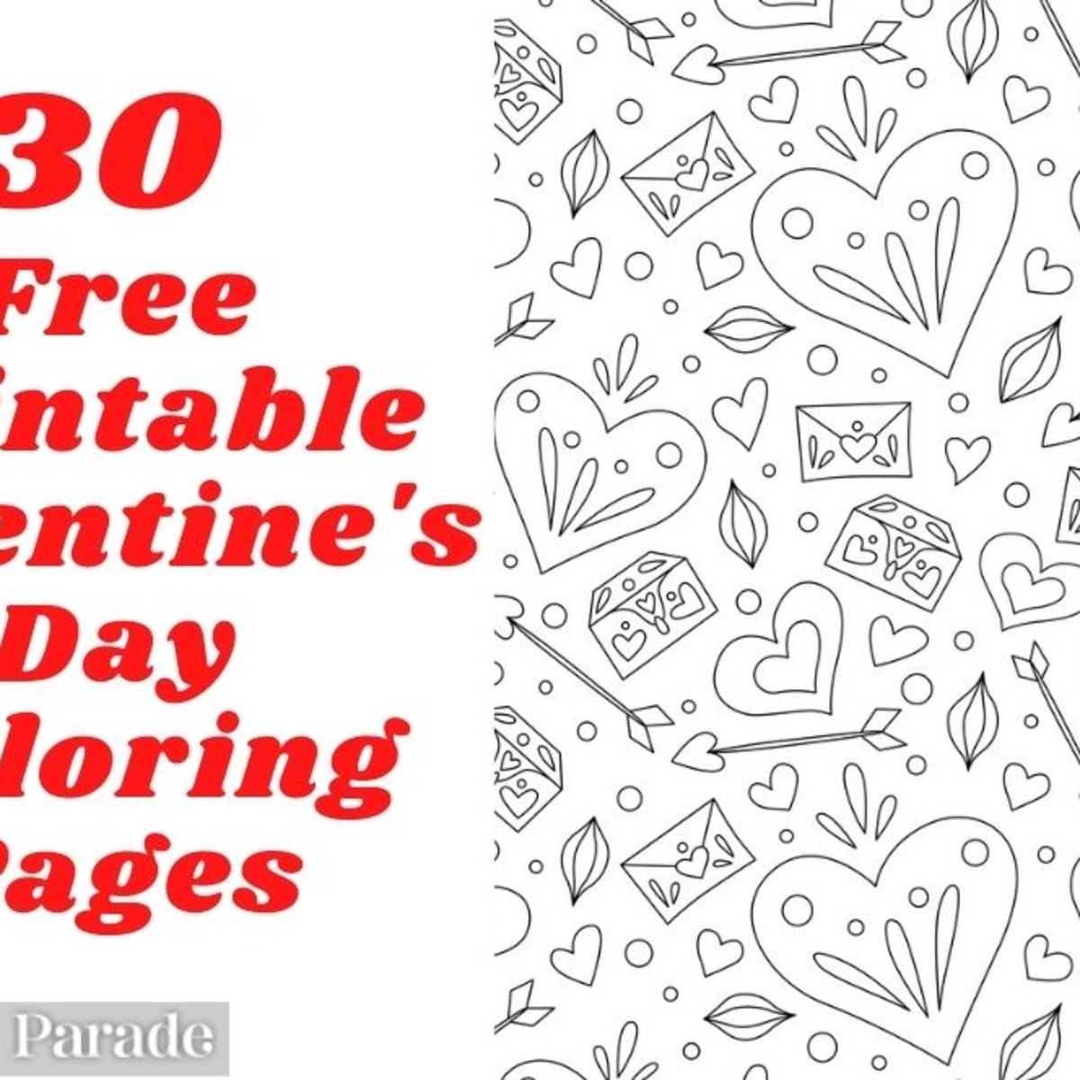 30 Valentine s Day Coloring Pages Free Printable For Kids Adults Parade