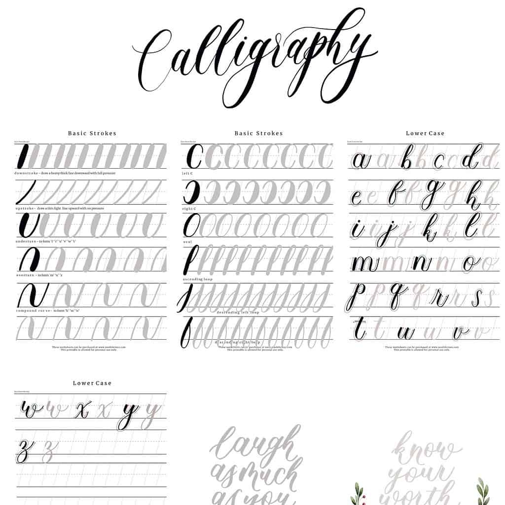 Free Printable Hand Lettering Practice Sheets
