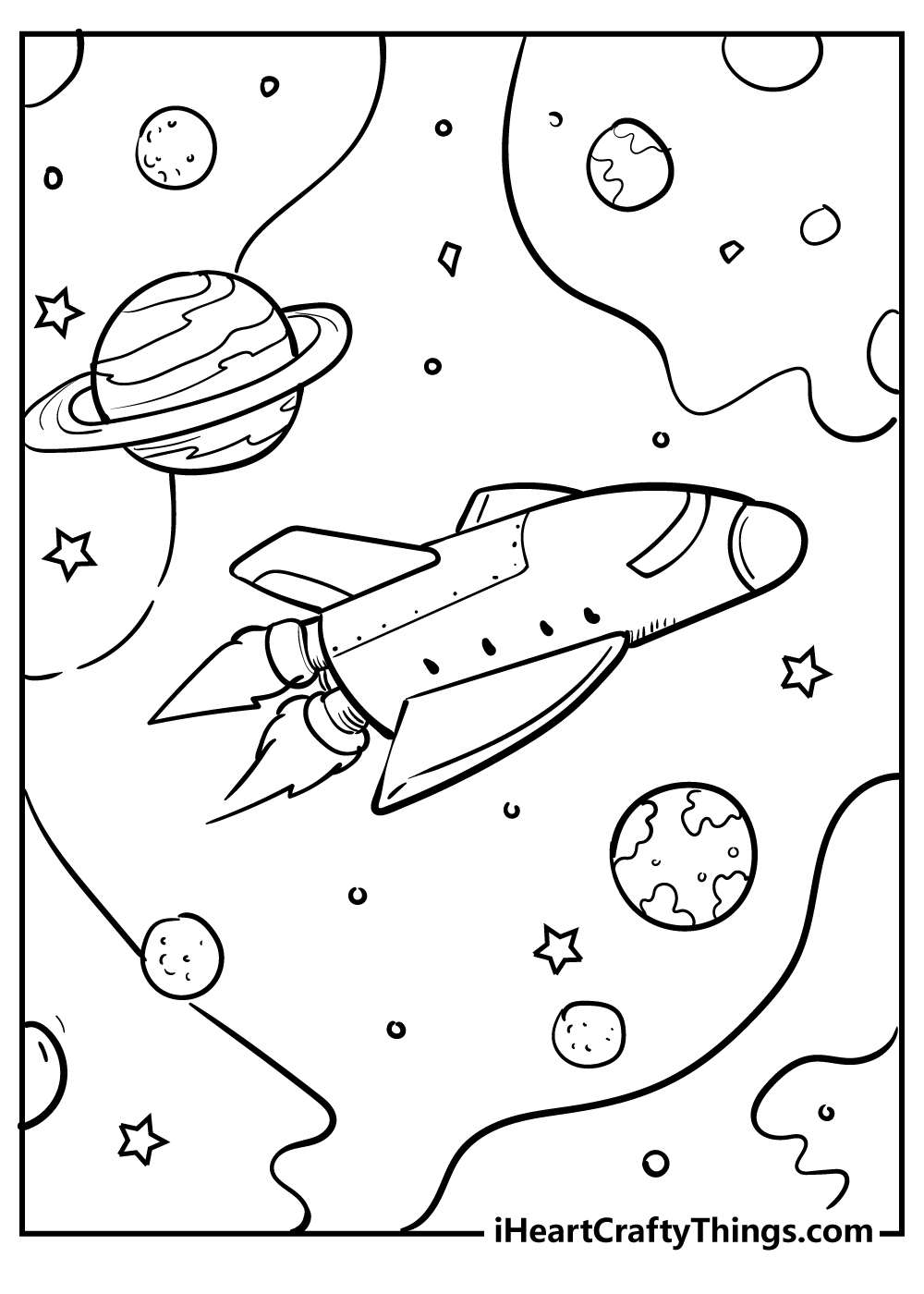Printable Space Coloring Sheets