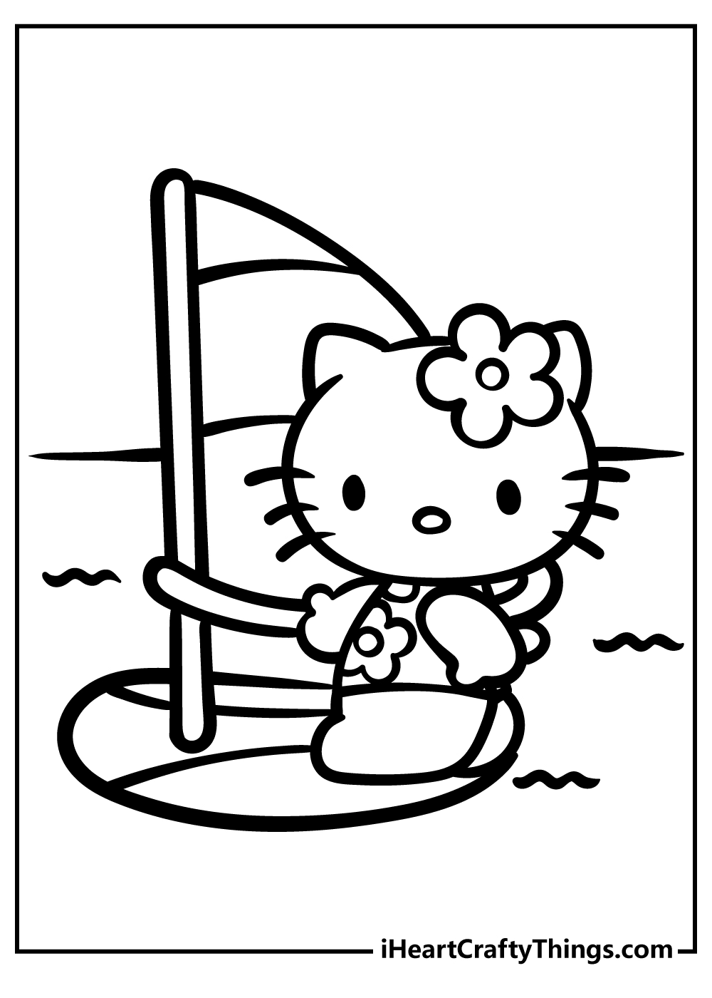 Printable Hello Kitty Coloring Sheet