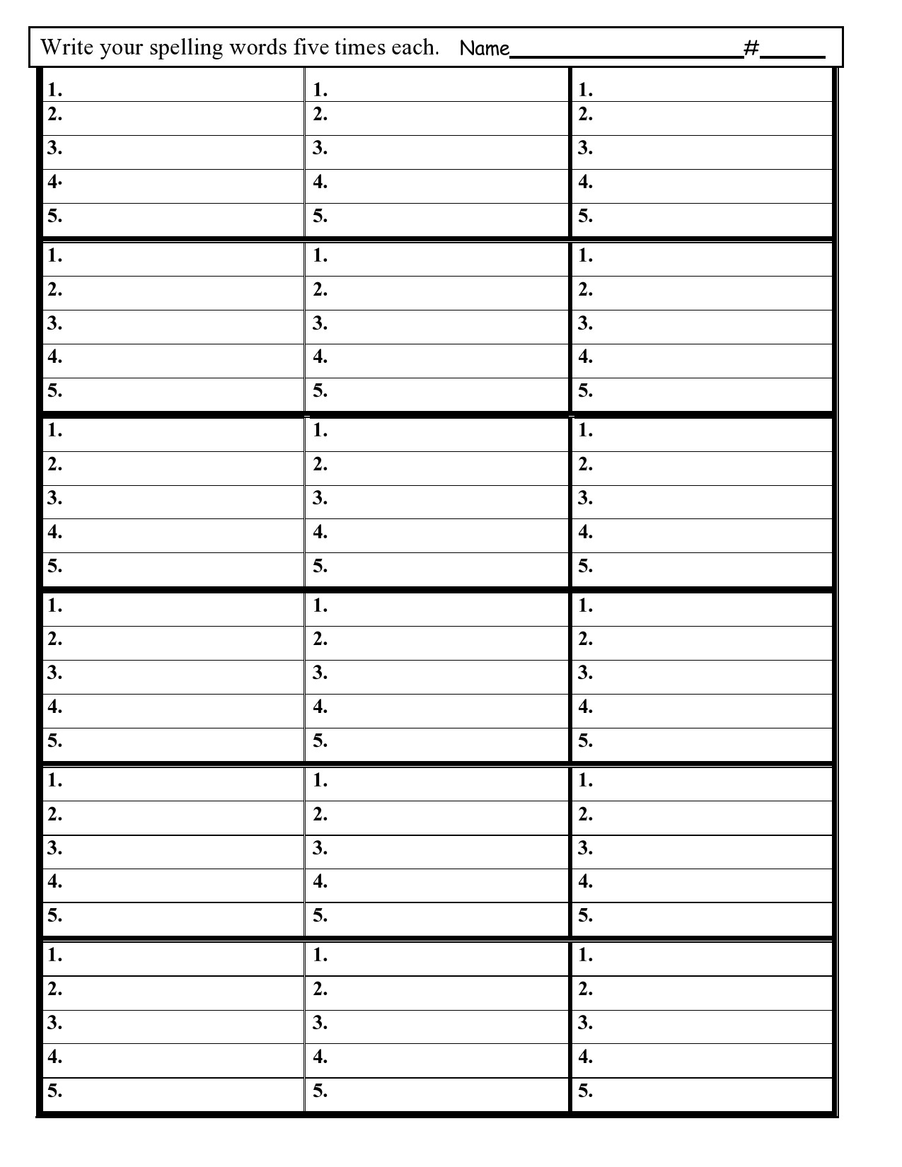 38 Printable Spelling Test Templates Word PDF TemplateLab