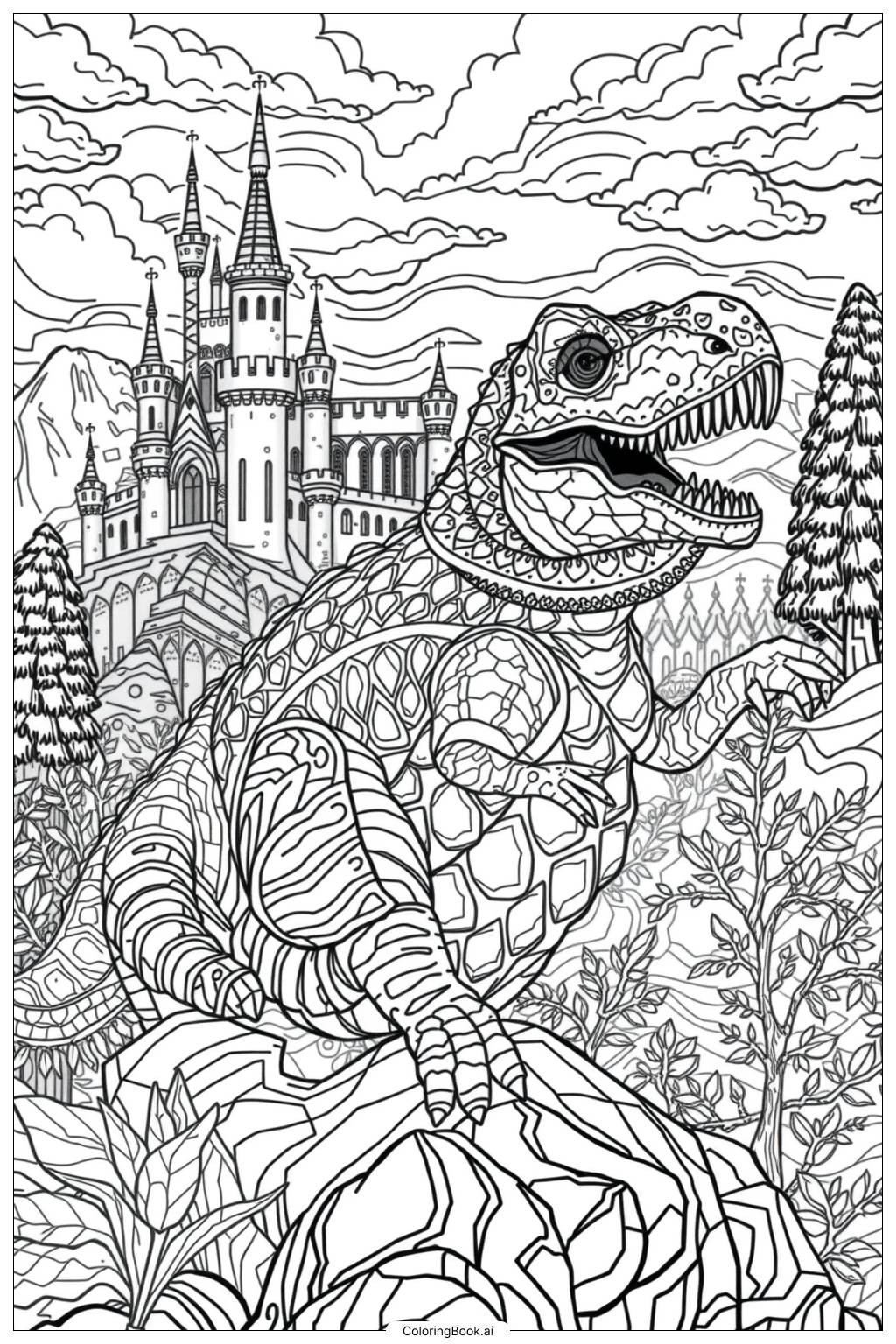 41 Dinosaur Coloring Pages Free PDF PNG Printables 