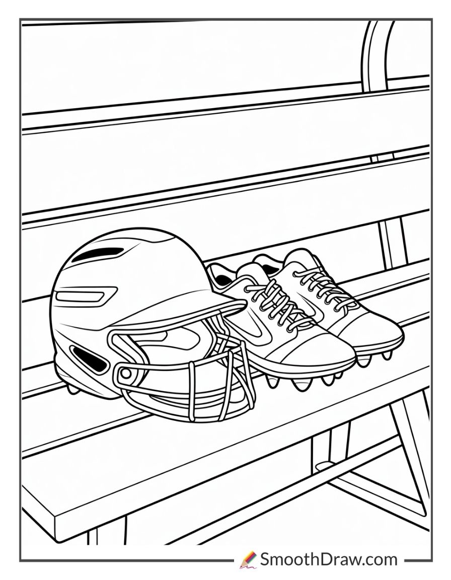 Printable Softball Coloring Sheets