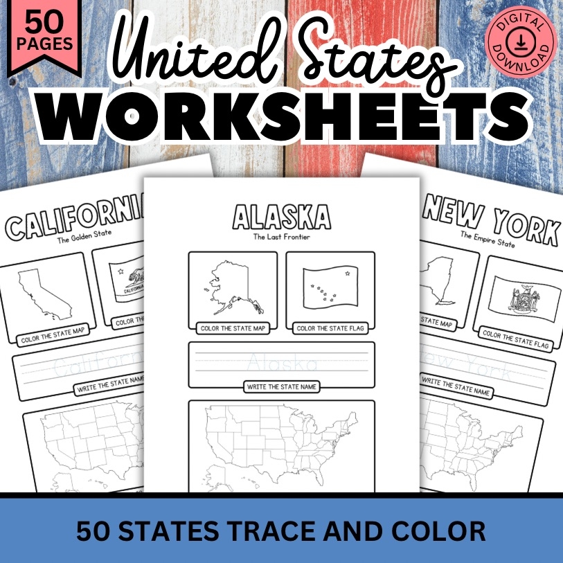 50 States Worksheets United States Coloring Pages State Name Tracing Geography Homeschool State FlagS Classful 50 States Worksheets United States Coloring Pages State Name Tracing Geography Homeschool State FlagS Classful